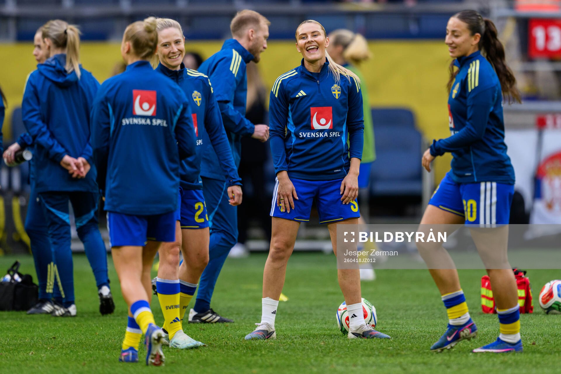 Rebecka Blomqvist, Amanda Nildén and Rosa Kafaji of Sweden
