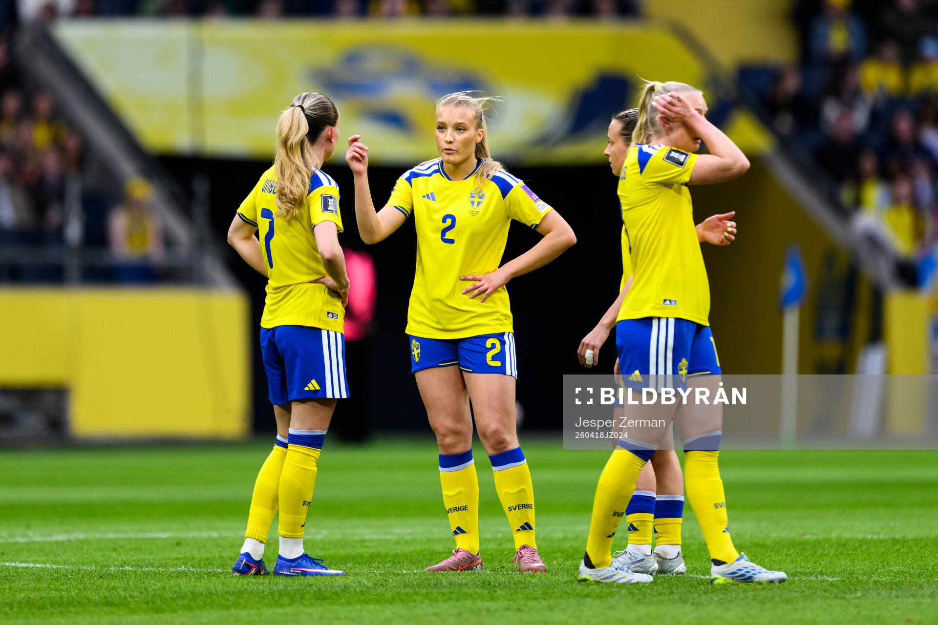 Matilda Vinberg, Smilla Holmberg and Stina Blackstenius of