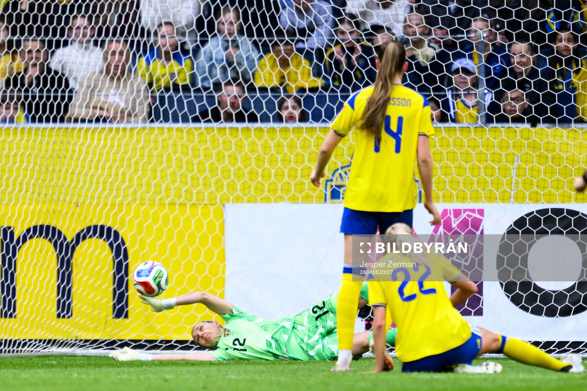 Goalkeeper Jennifer Falk of Sweden