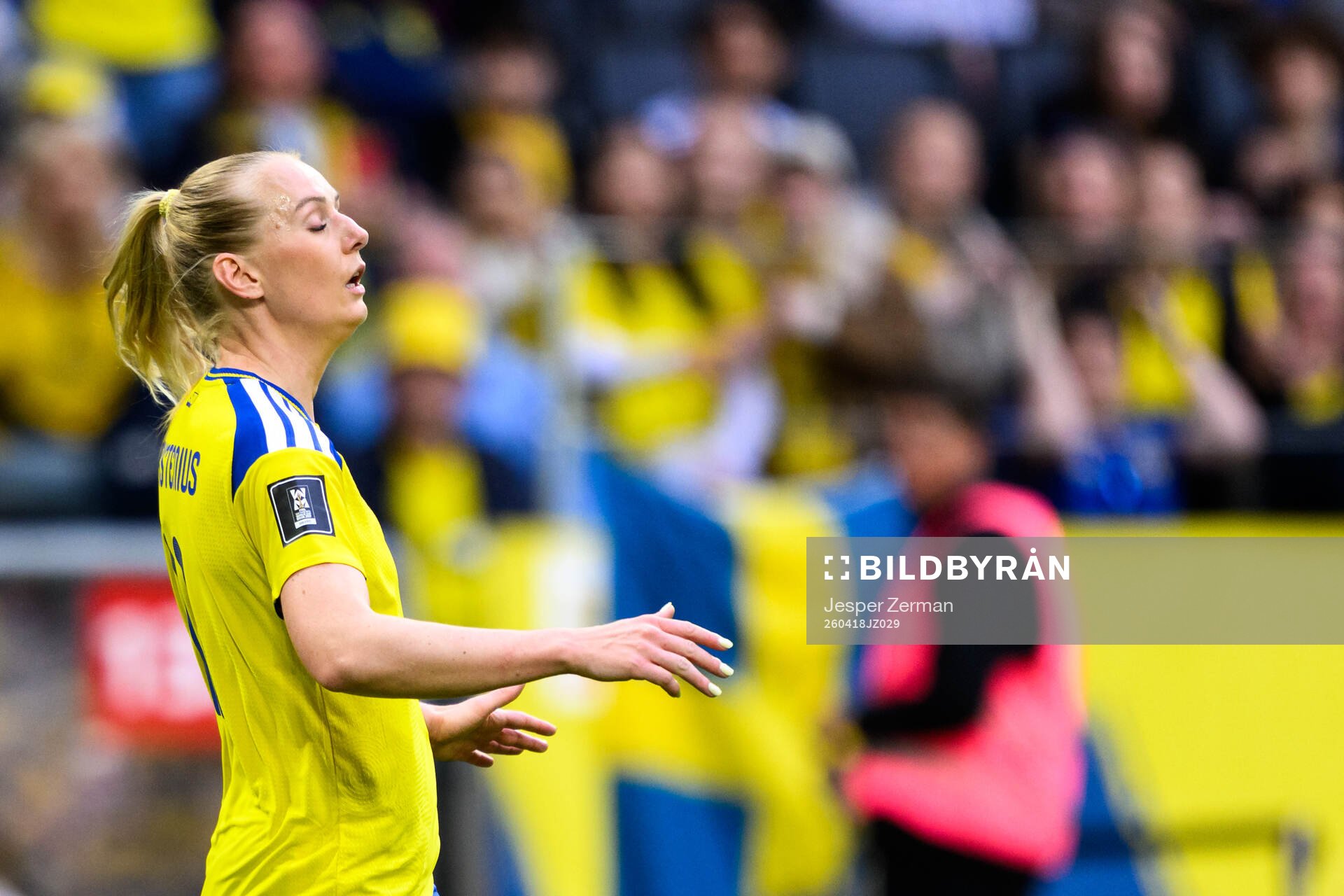 Stina Blackstenius of Sweden reacts