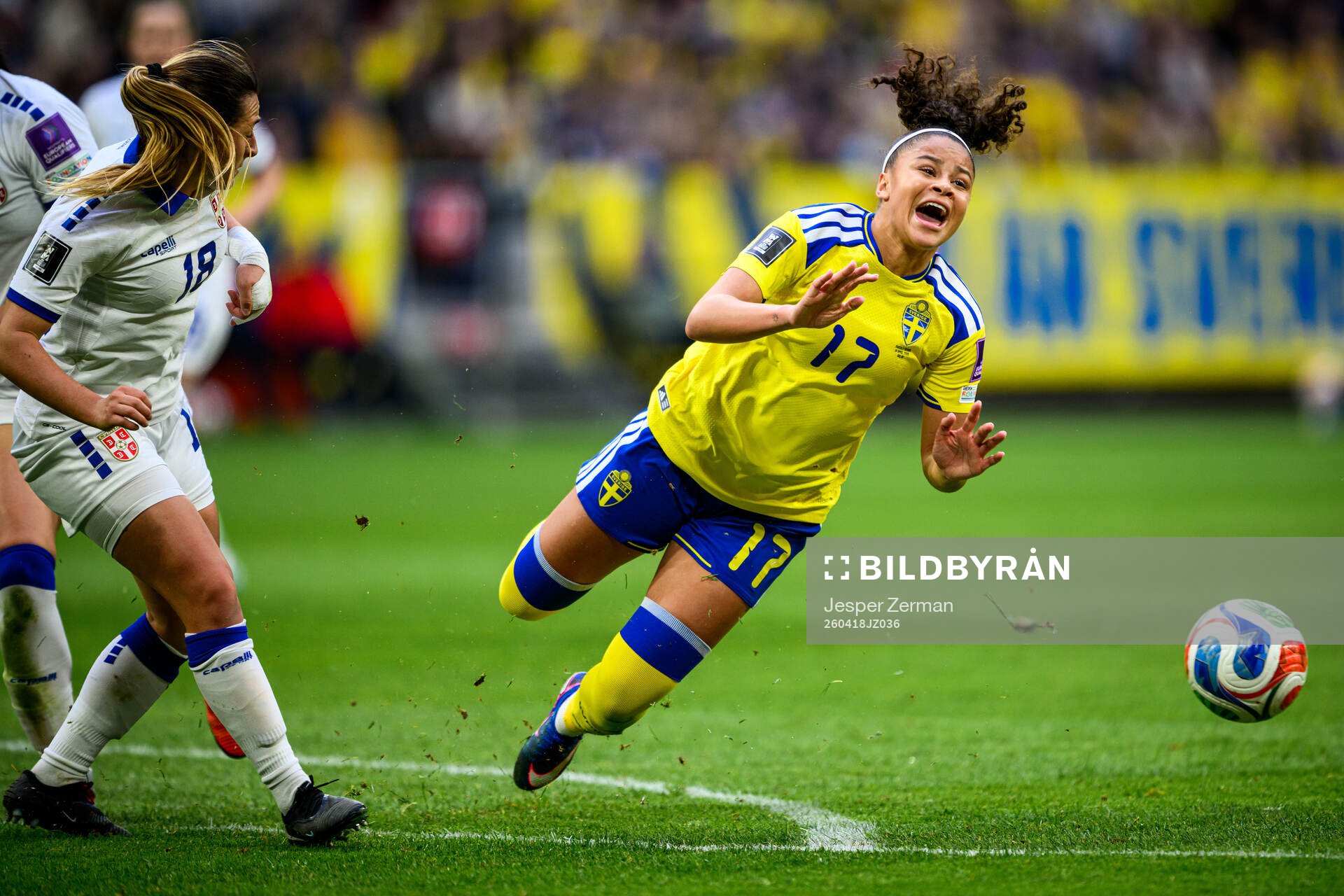 Emma Petrovic of Serbia and Felicia Schröder of Sweden