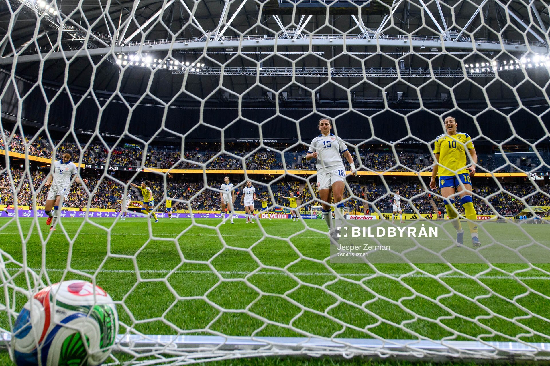 Rosa Kafaji of Sweden celebrates