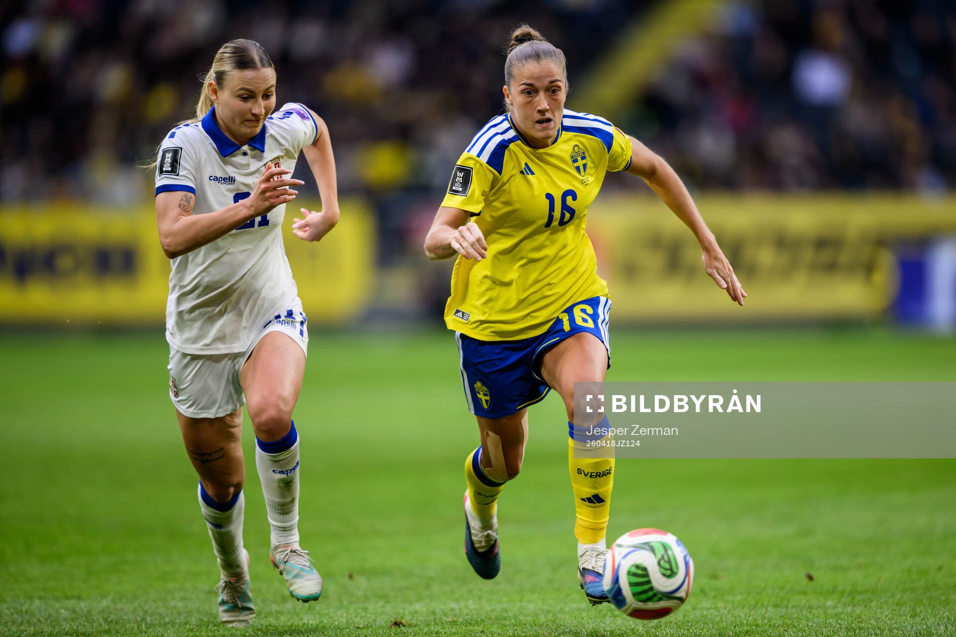 Zivana Stupar of Serbia and Filippa Angeldahl of Sweden