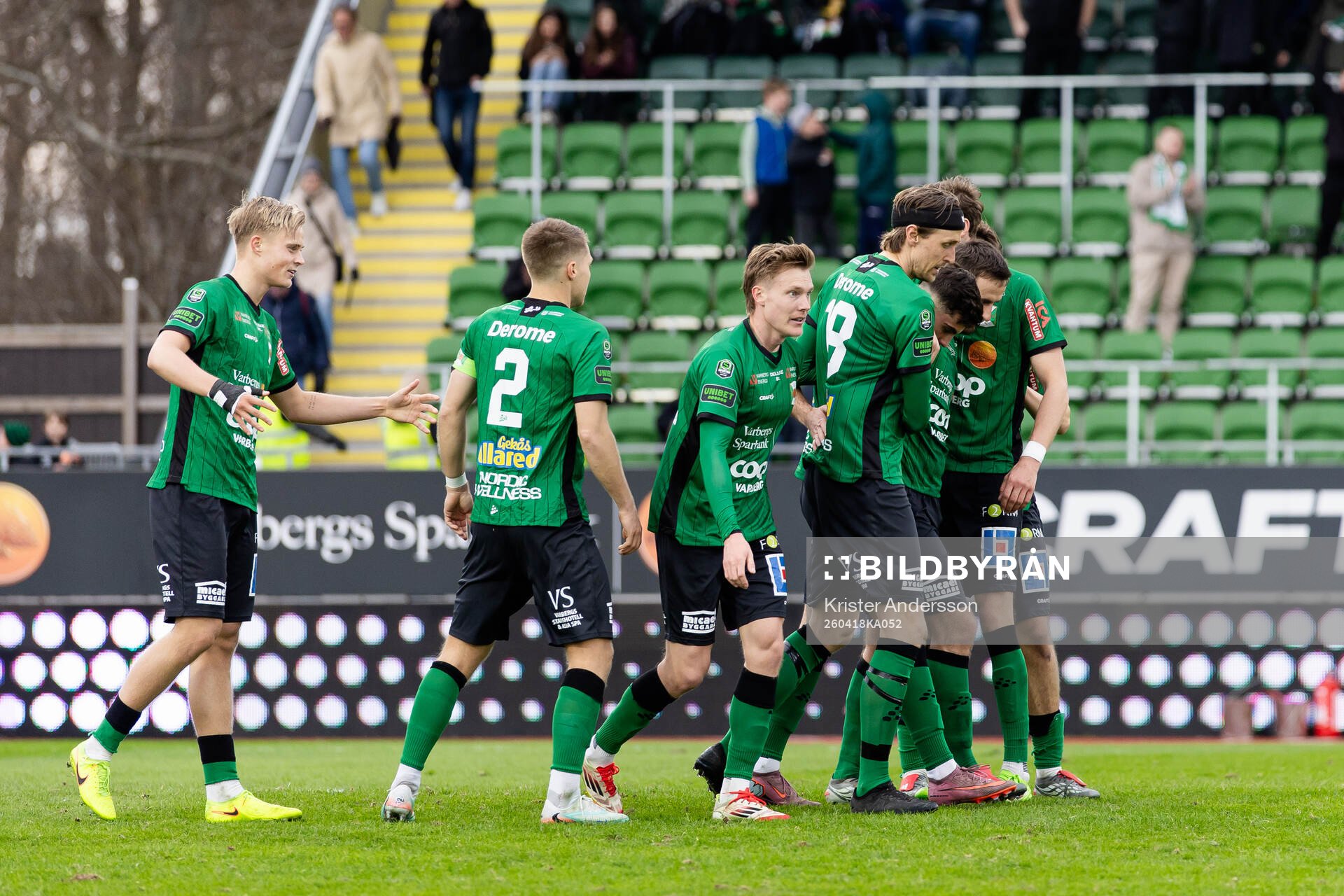 Varbergs spelare jublar