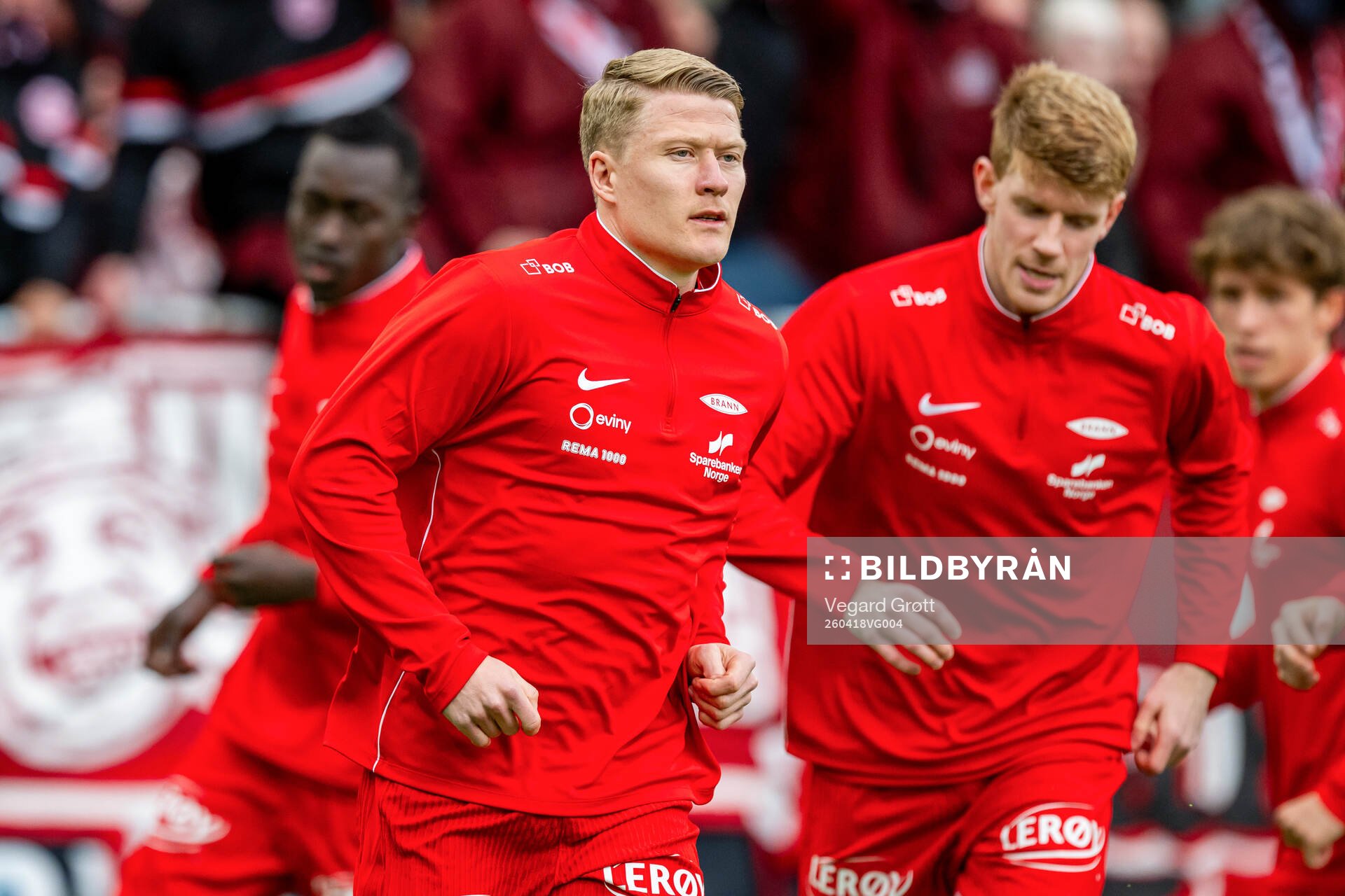 Kristian Eriksen of Brann warms up