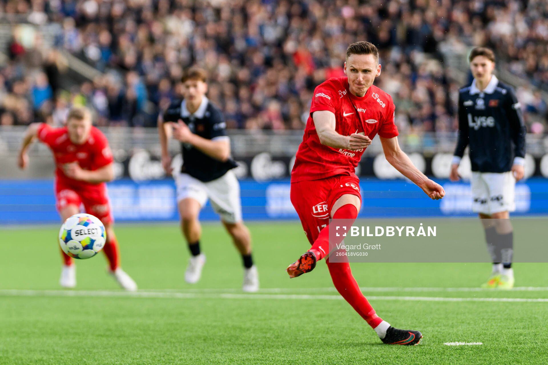 Joachim Soltvedt of Brann misses a penalty kick