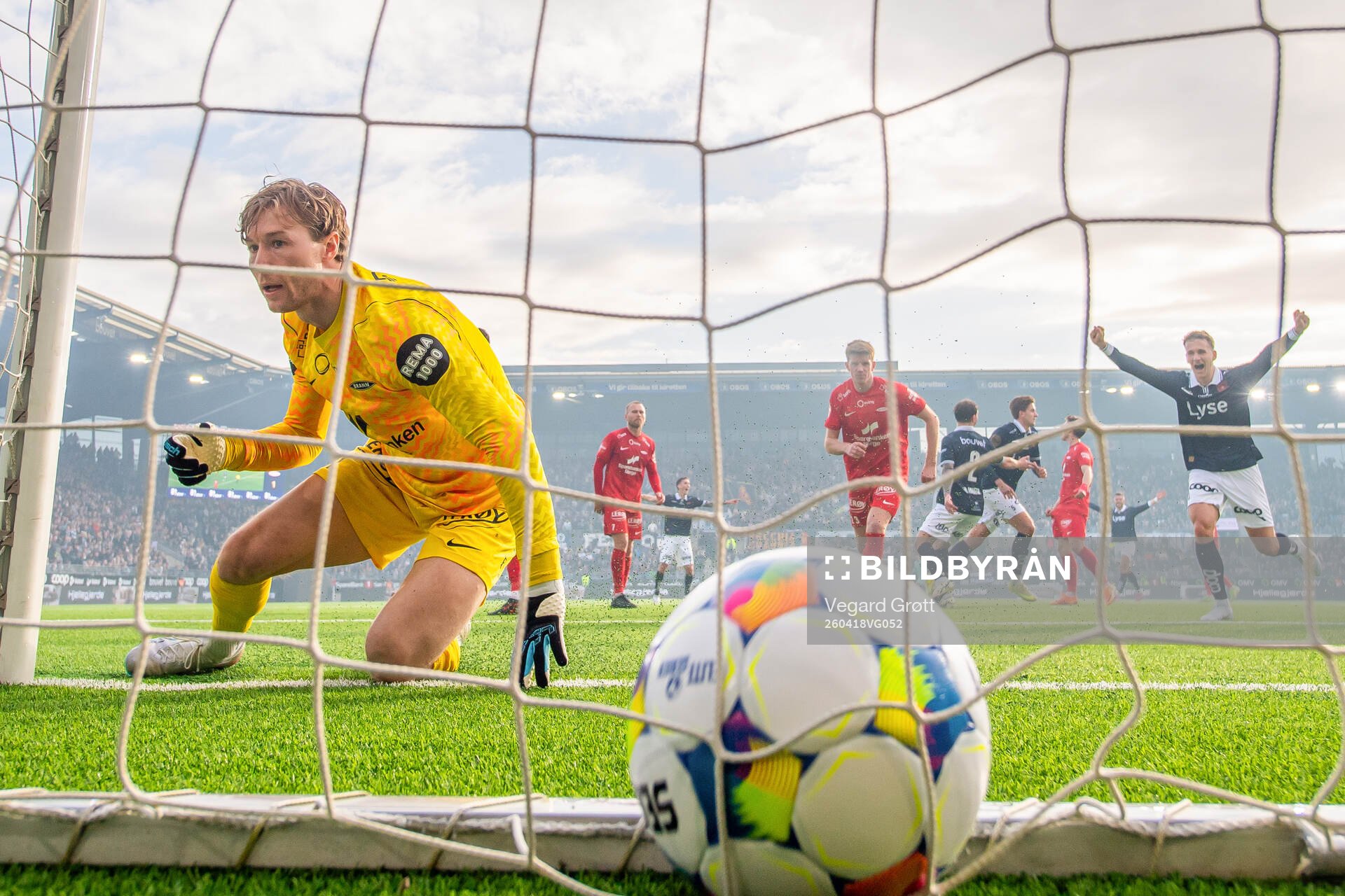 Goalkeeper Mathias Dyngeland of Brann lets in the 2-1 goal