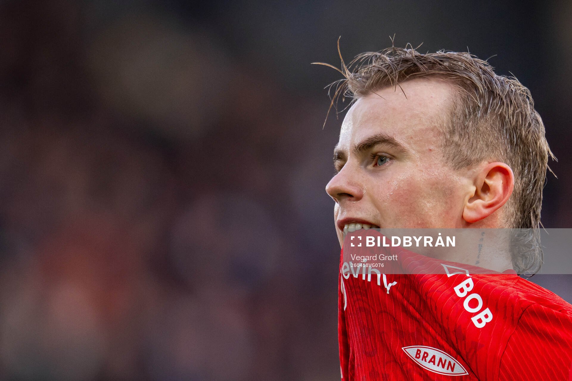 Kristall Ingason of Brann looks dejected