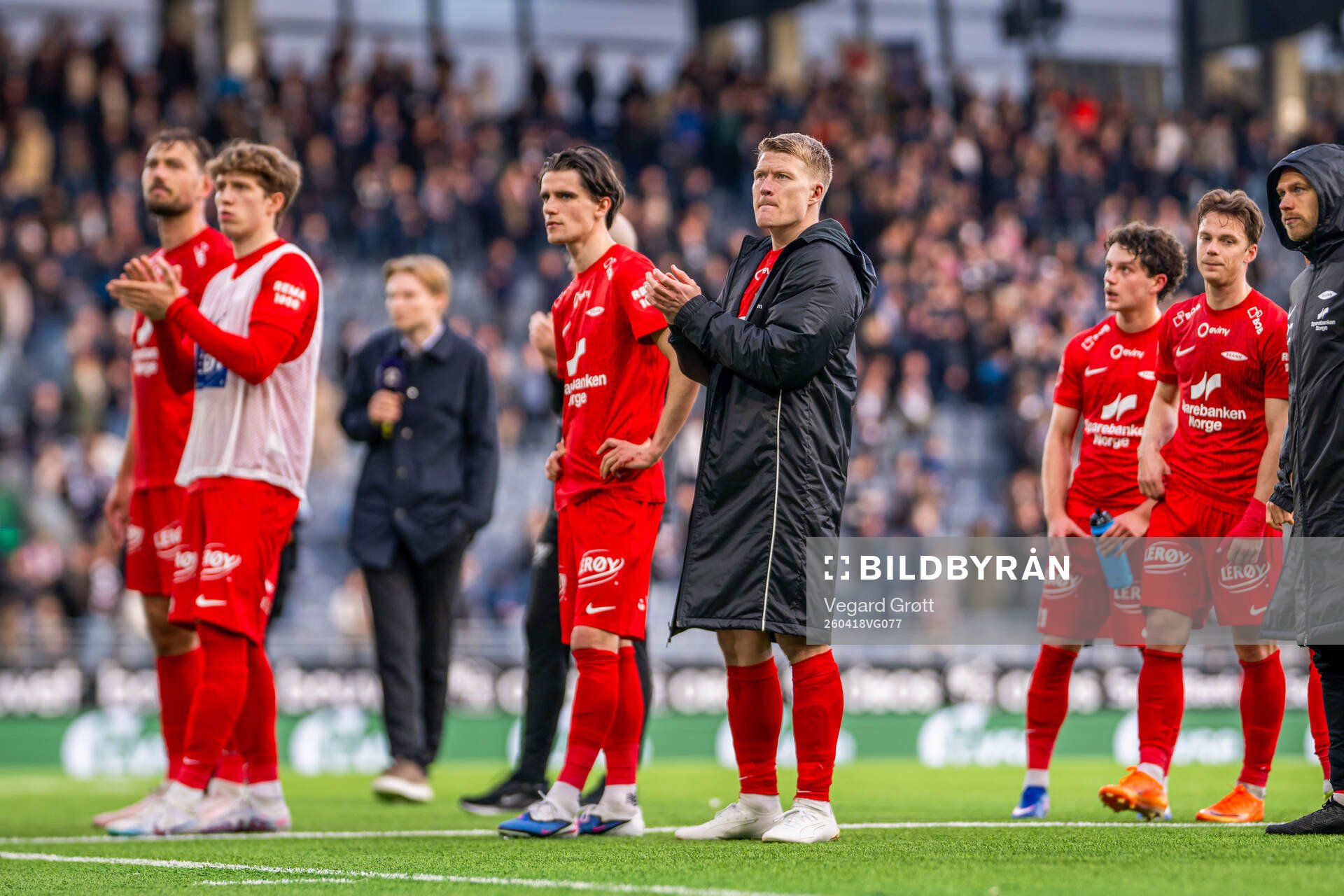 Kristian Eriksen and players of Brann look dejected