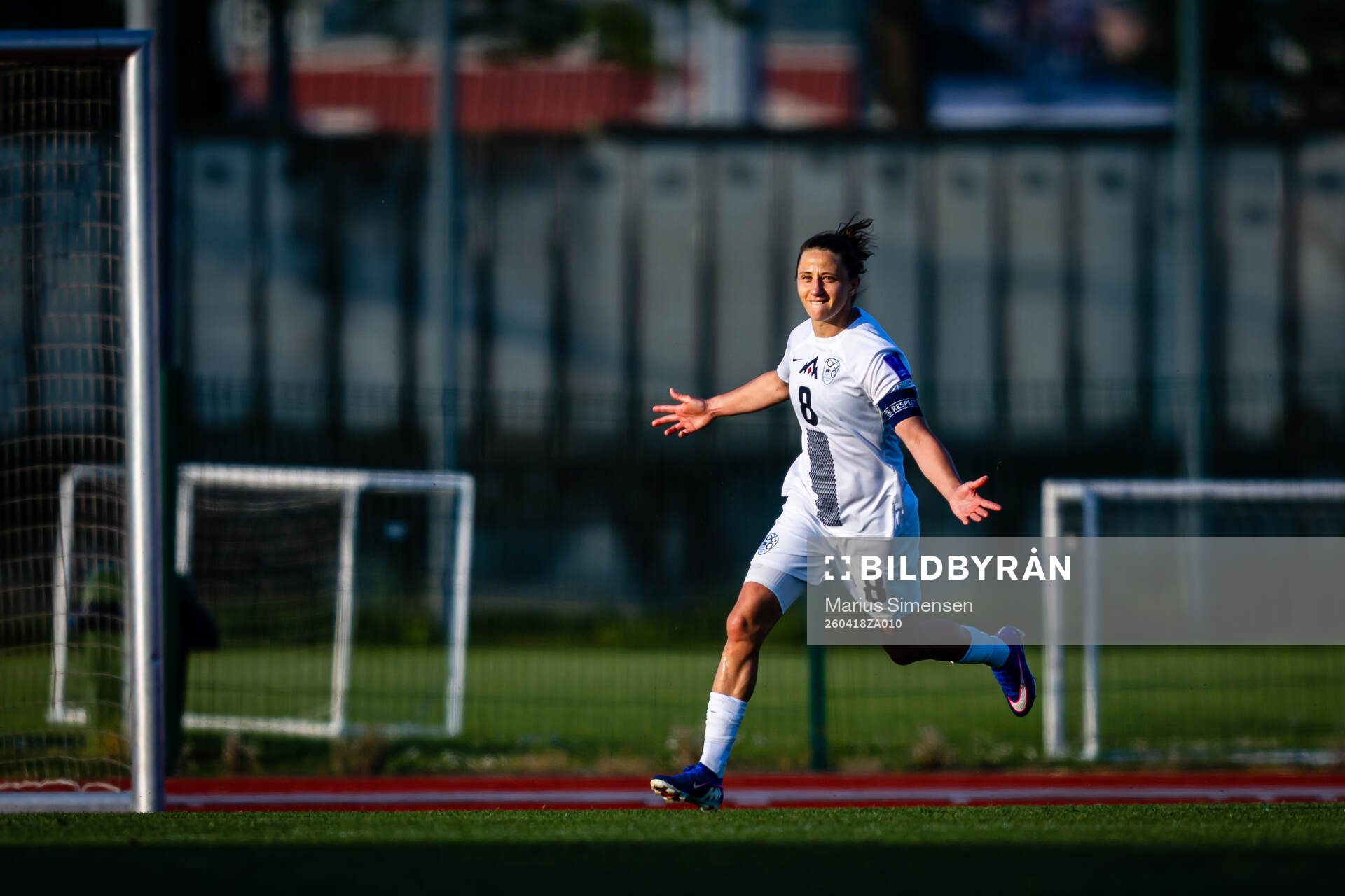 Mateja Zver of Slovenia celebrates