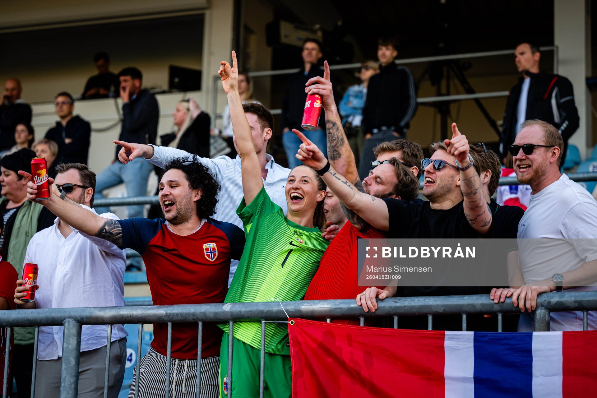Goalkeeper Cecilie Fiskerstrand of Norway celebrates