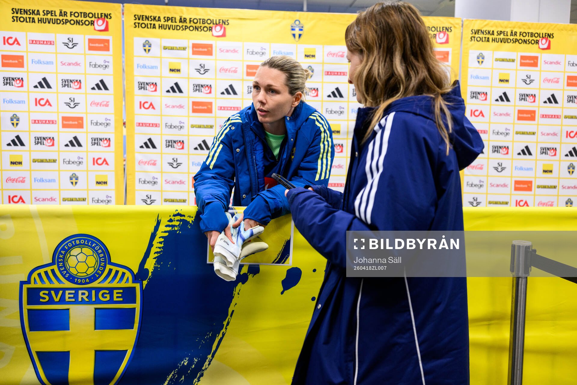 Goalkeeper Jennifer Falk of Sweden