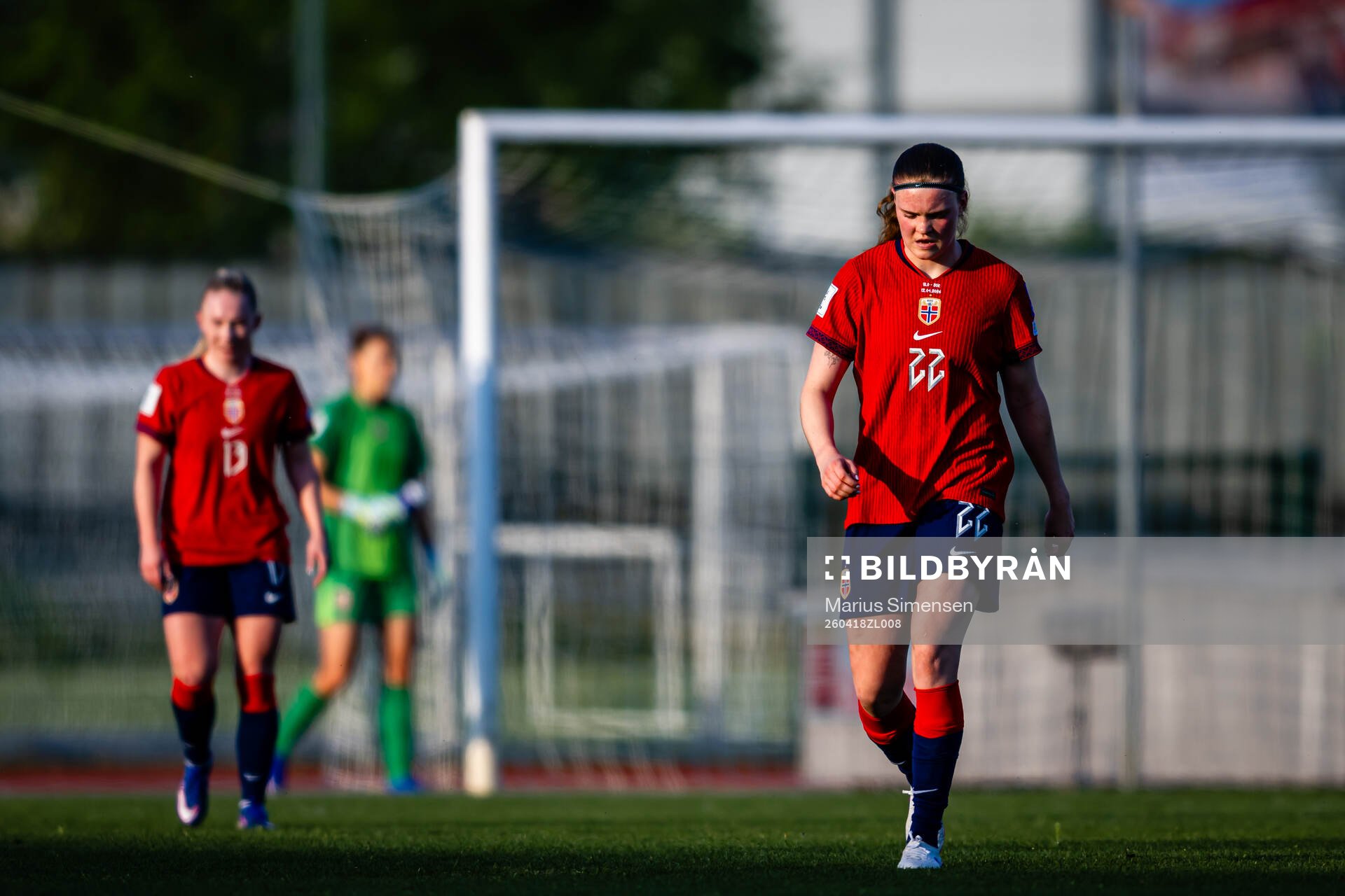 Signe Gaupset of Norway looks dejected