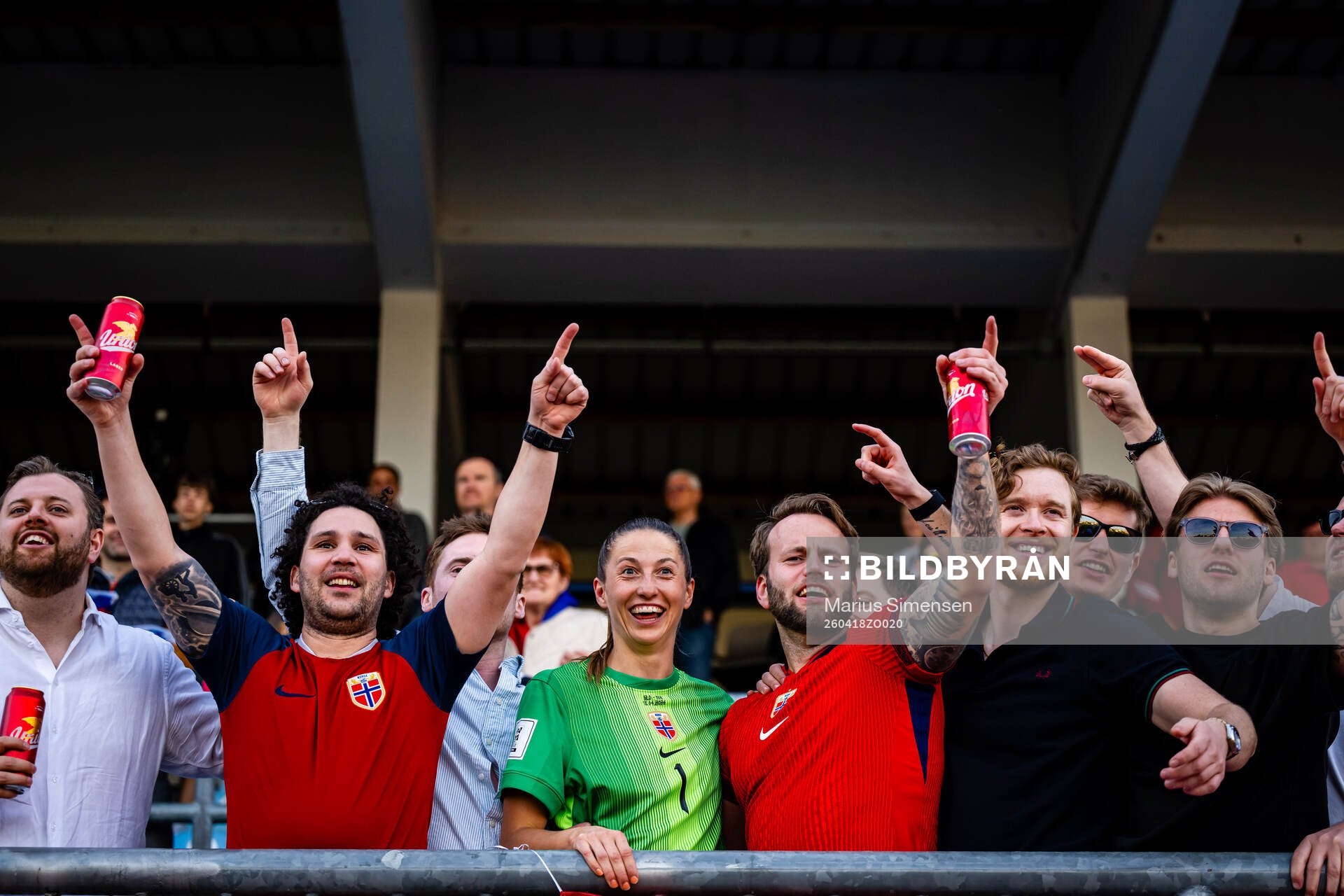 Goalkeeper Cecilie Fiskerstrand of Norway celebrates