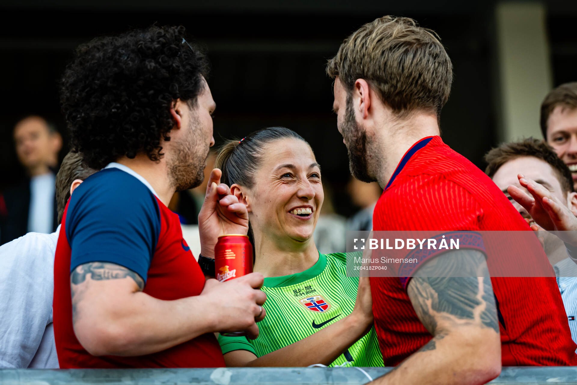 Goalkeeper Cecilie Fiskerstrand of Norway celebrates