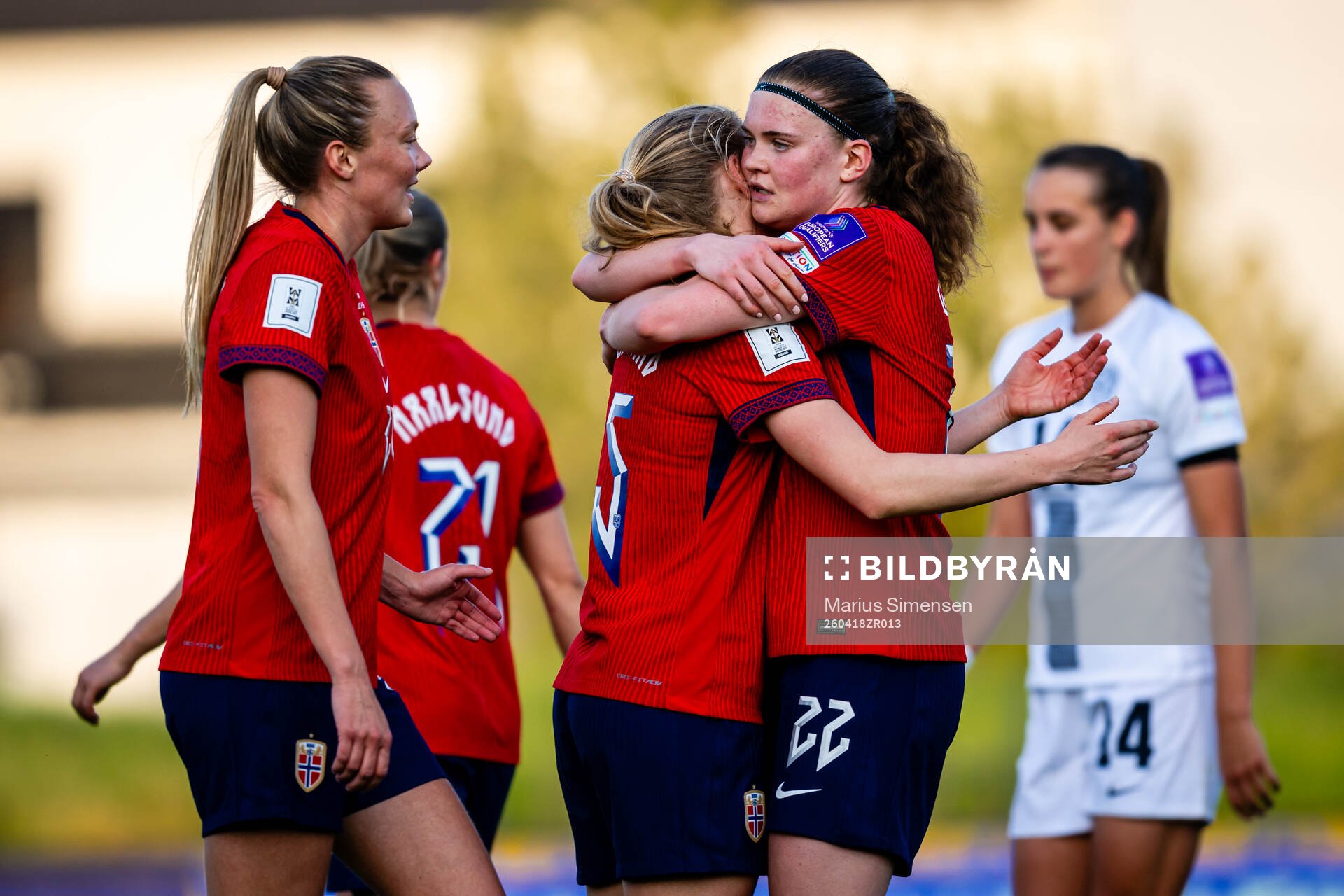 Signe Gaupset of Norway celebrates