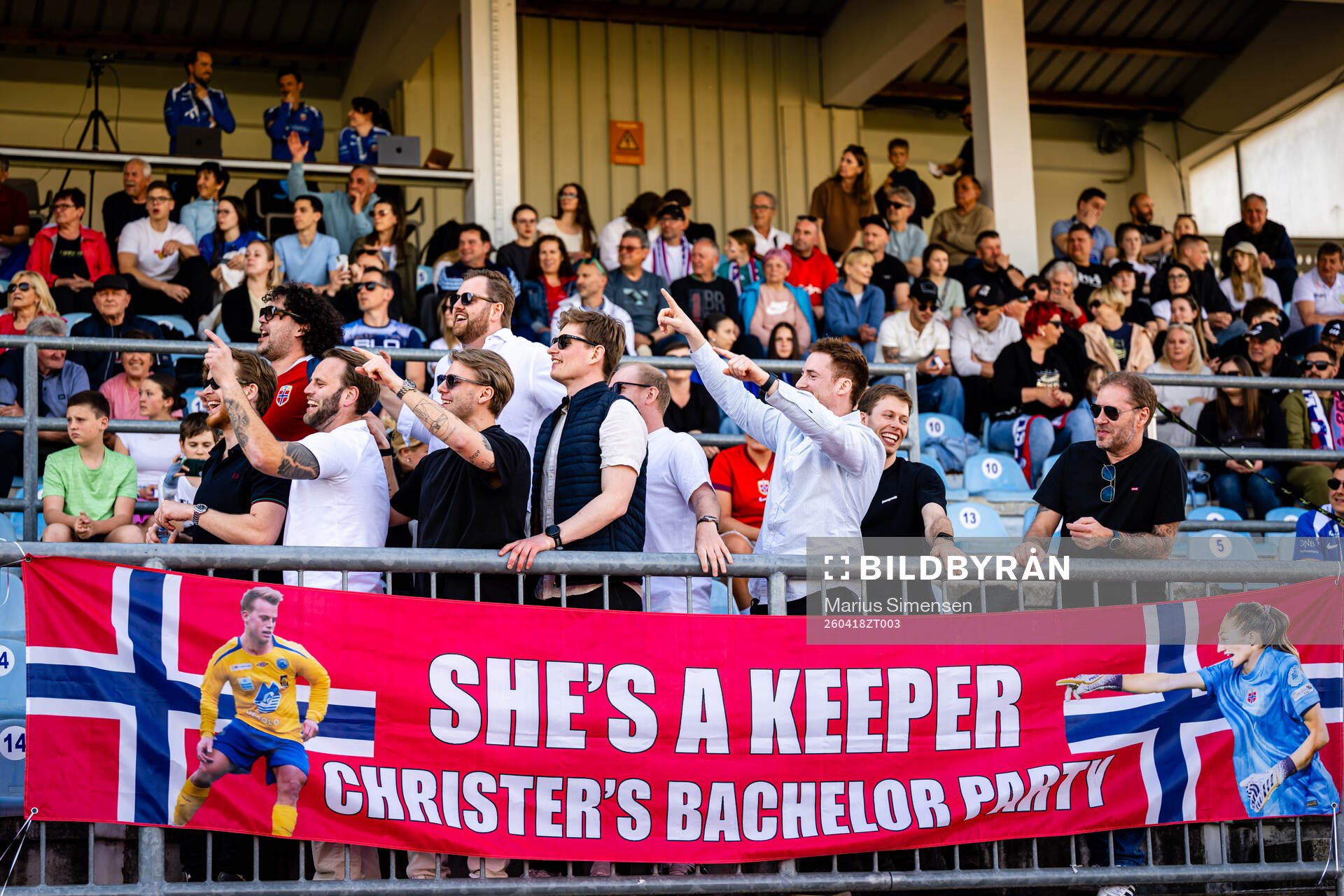 Spectators in the stands