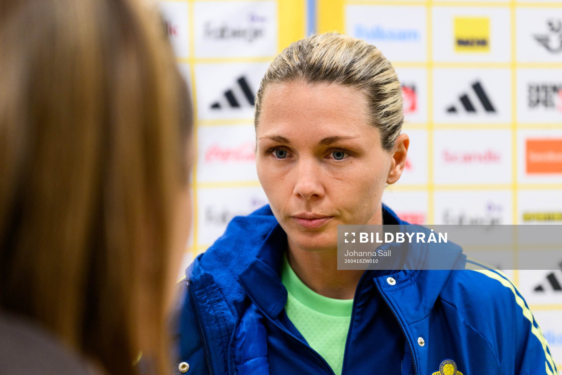Goalkeeper Jennifer Falk of Sweden