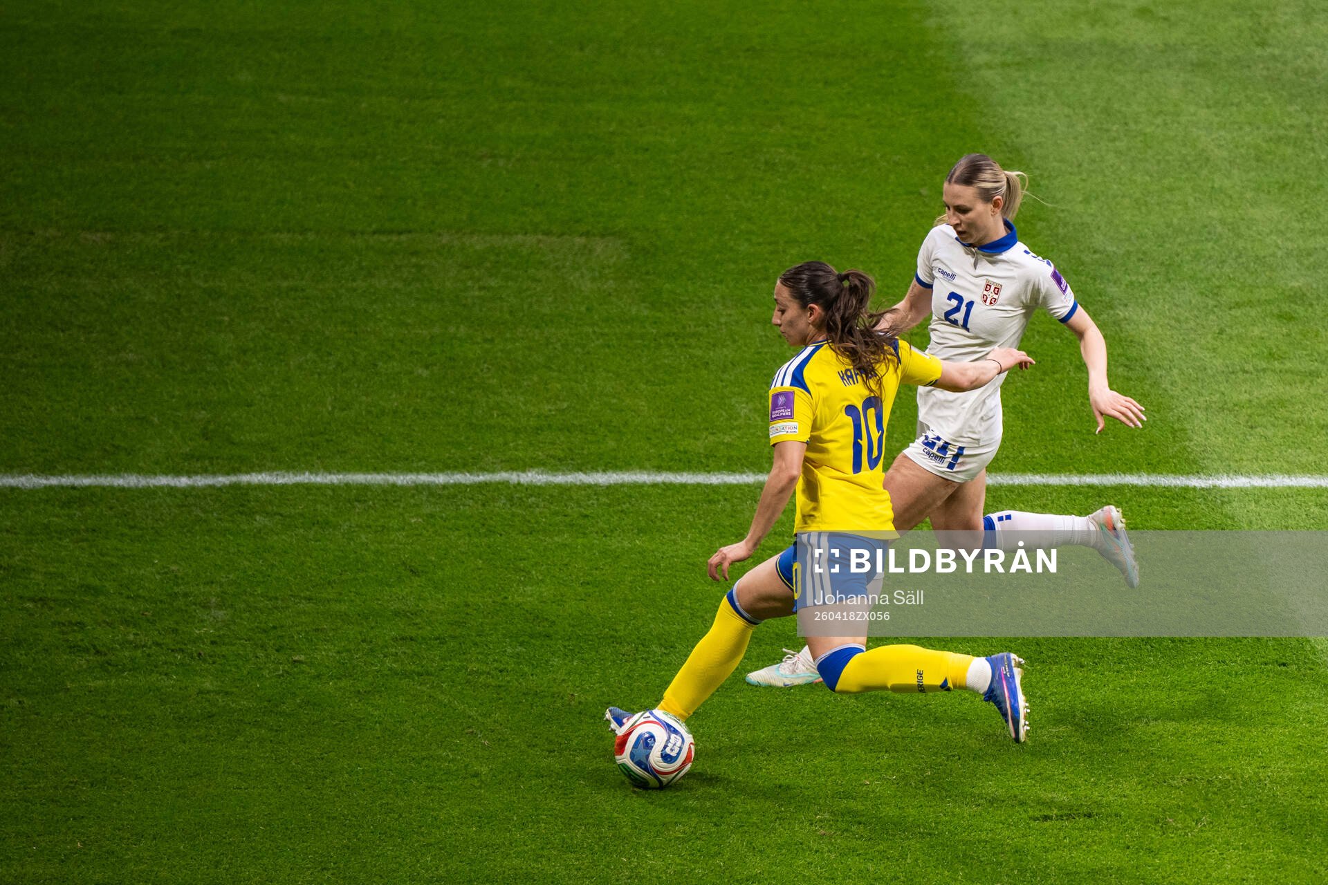 Rosa Kafaji of Sweden and Zivana Stupar of Serbia