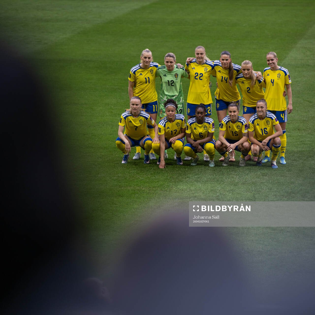 The starting eleven of Sweden ahead  of the FIFA Women's