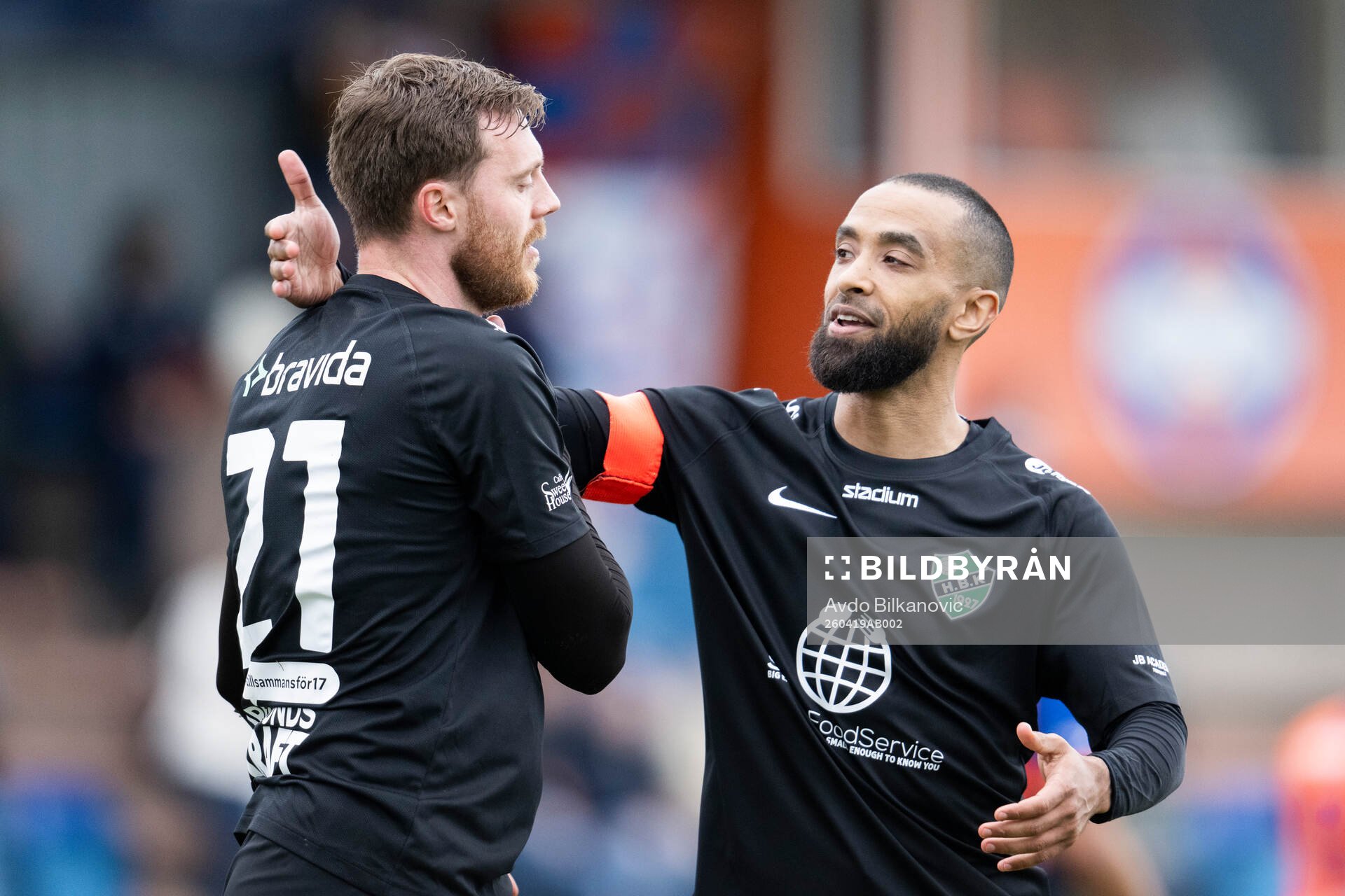 Högaborg BKs Anton Kinnander och Kamal Barny jublar