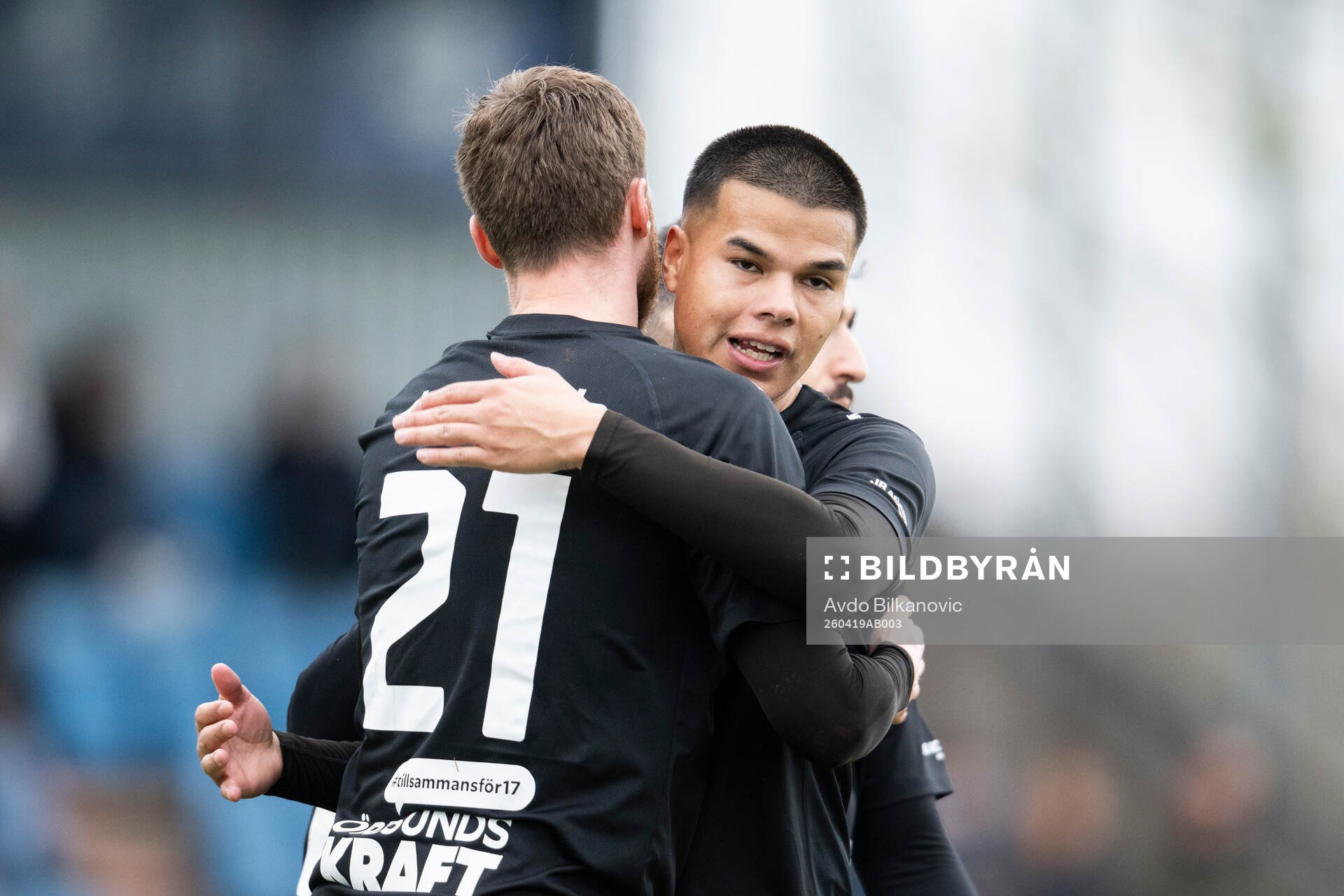Högaborg BKs Anton Kinnander och Jonathan Larsson jublar