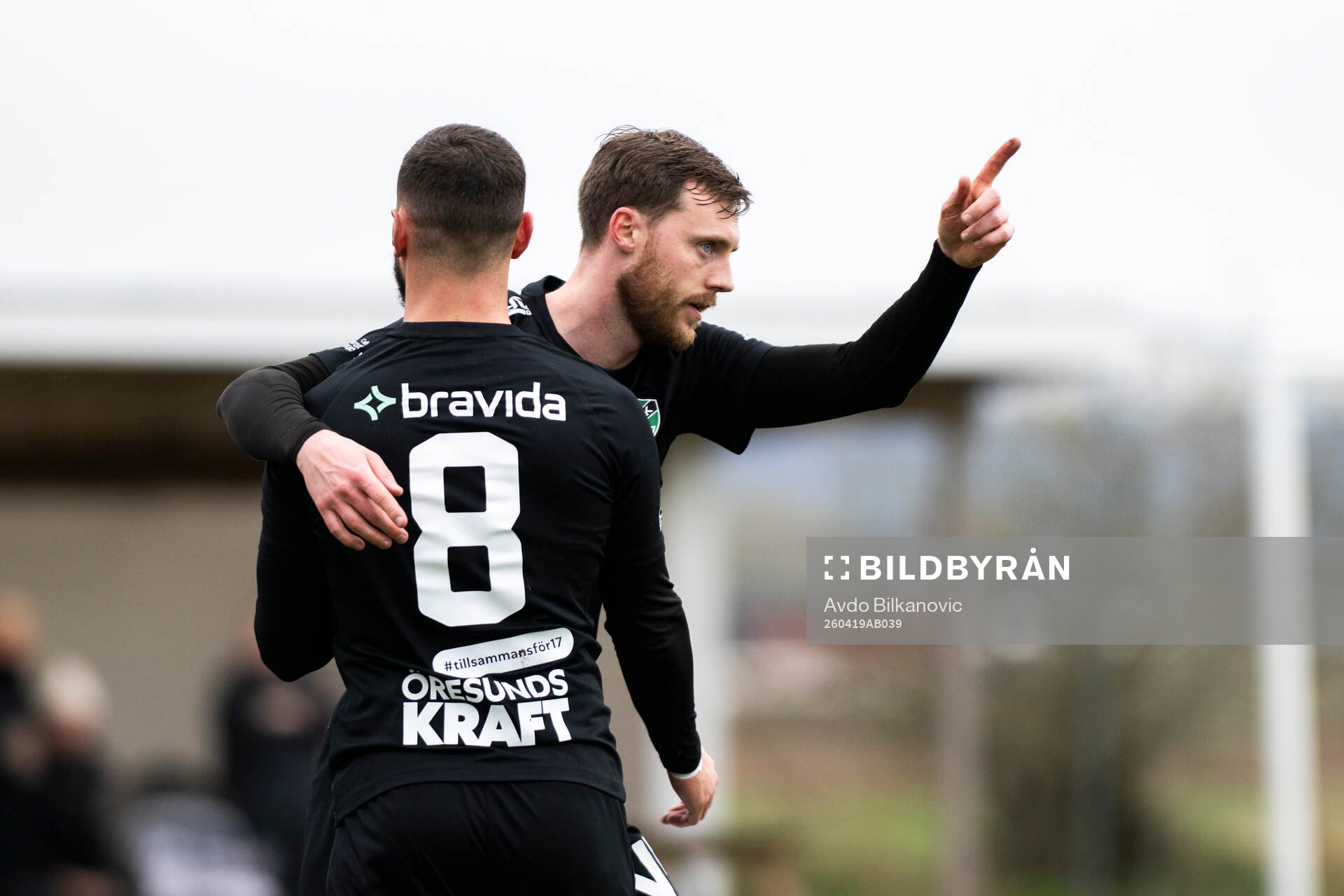 Högaborg BKs Anton Kinnander och Andy Quist Svensson jublar