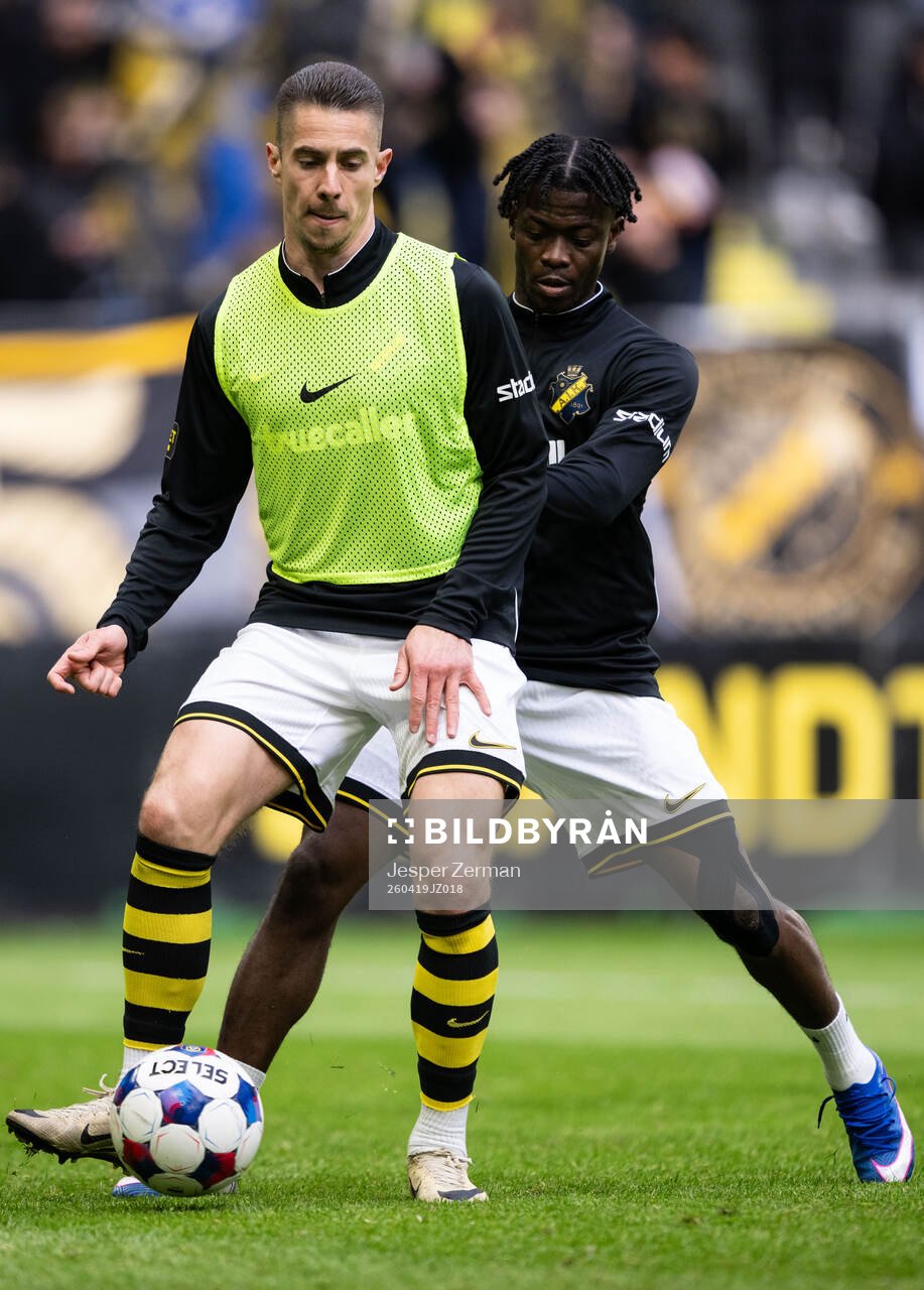 AIKs Dino Besirovic och Axel Kouame