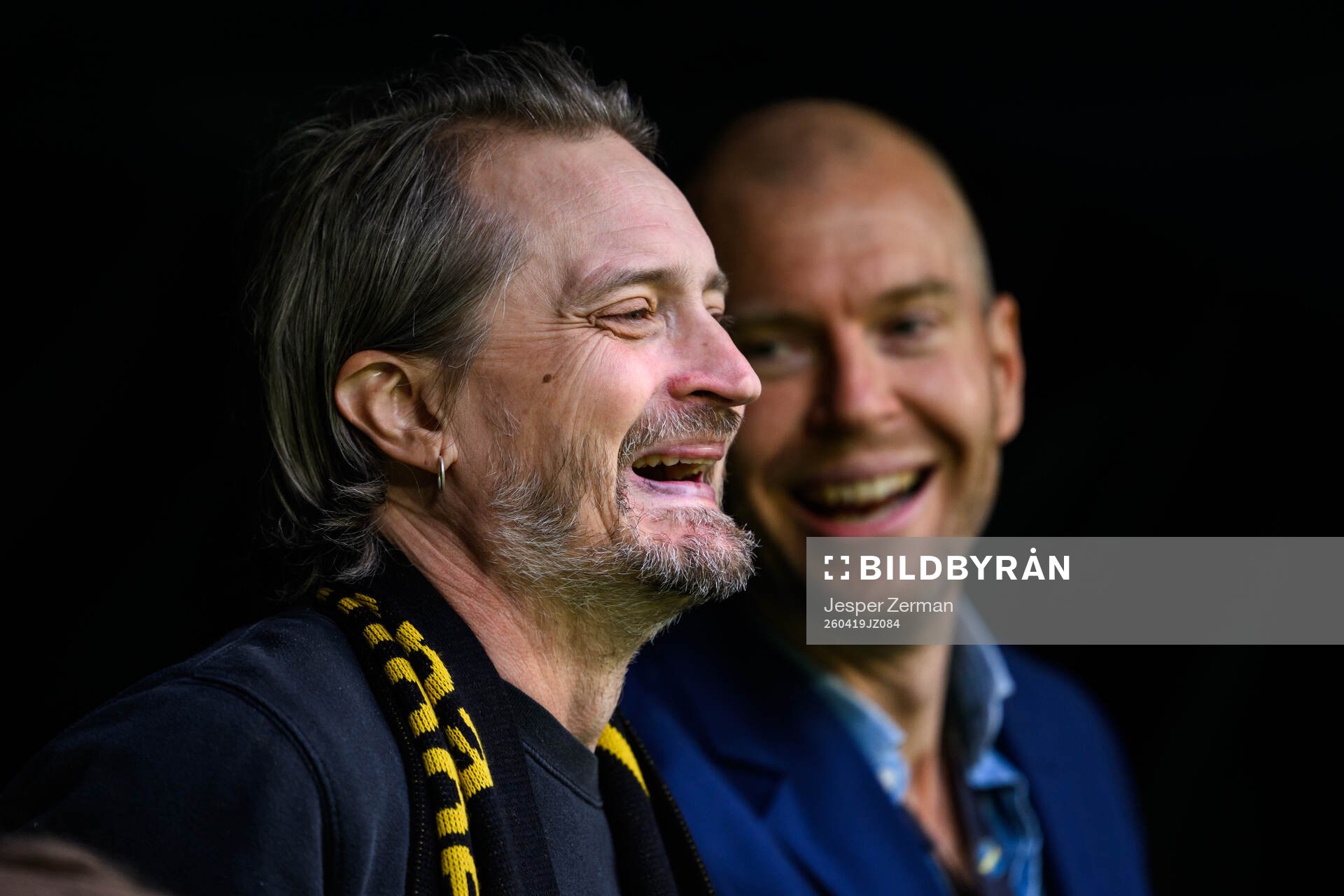 AIKs föredetta spelare Mats Rubarth och Per Karlsson