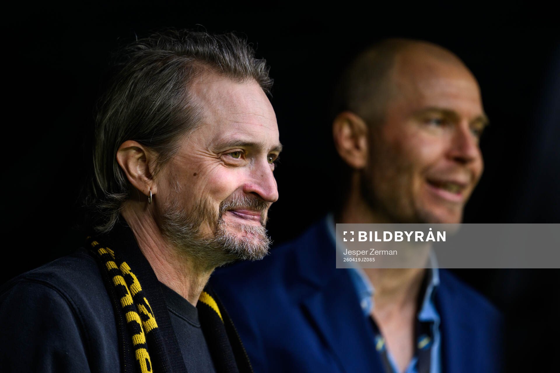 AIKs föredetta spelare Mats Rubarth och Per Karlsson