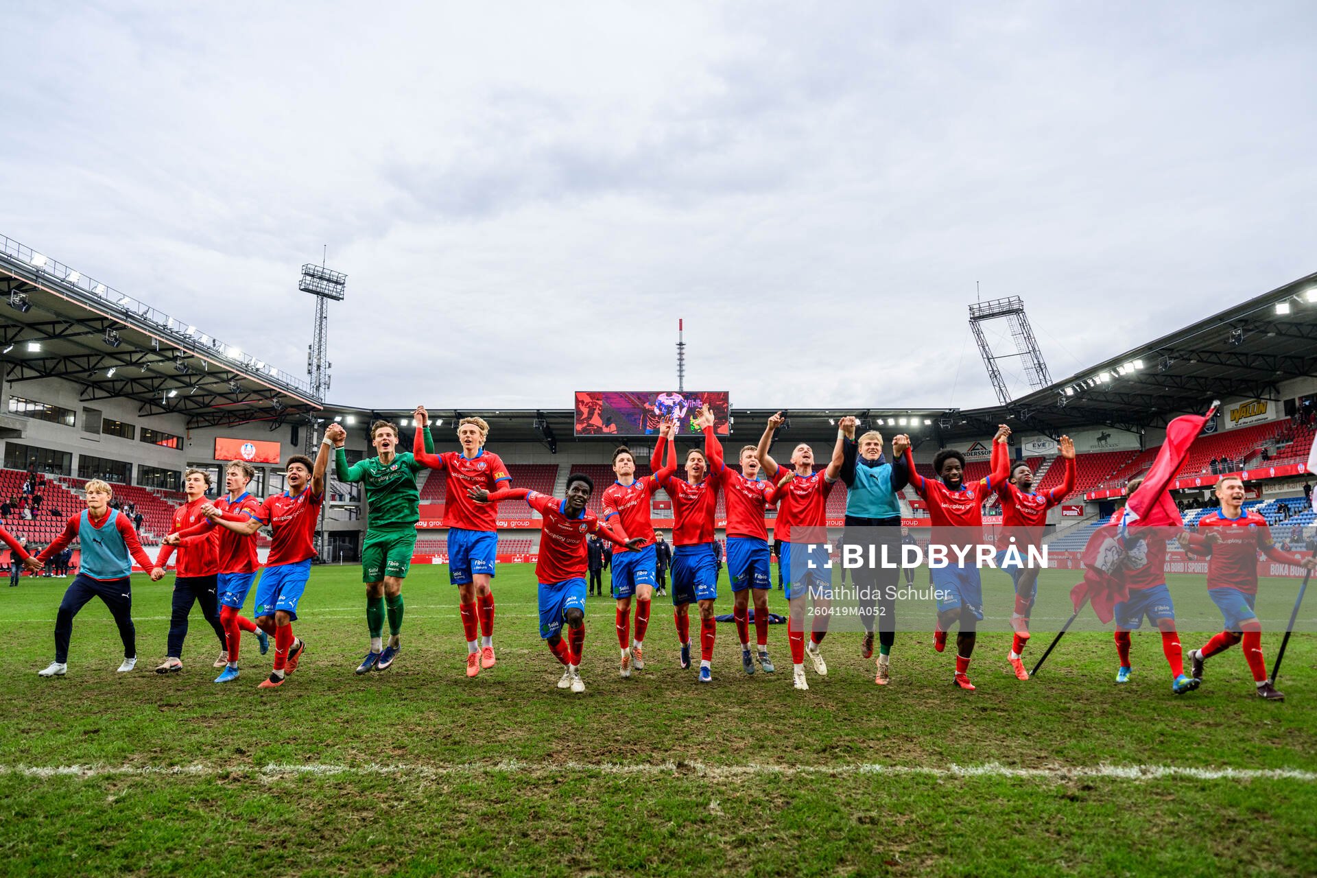 Helsingborgs spelare jublar
