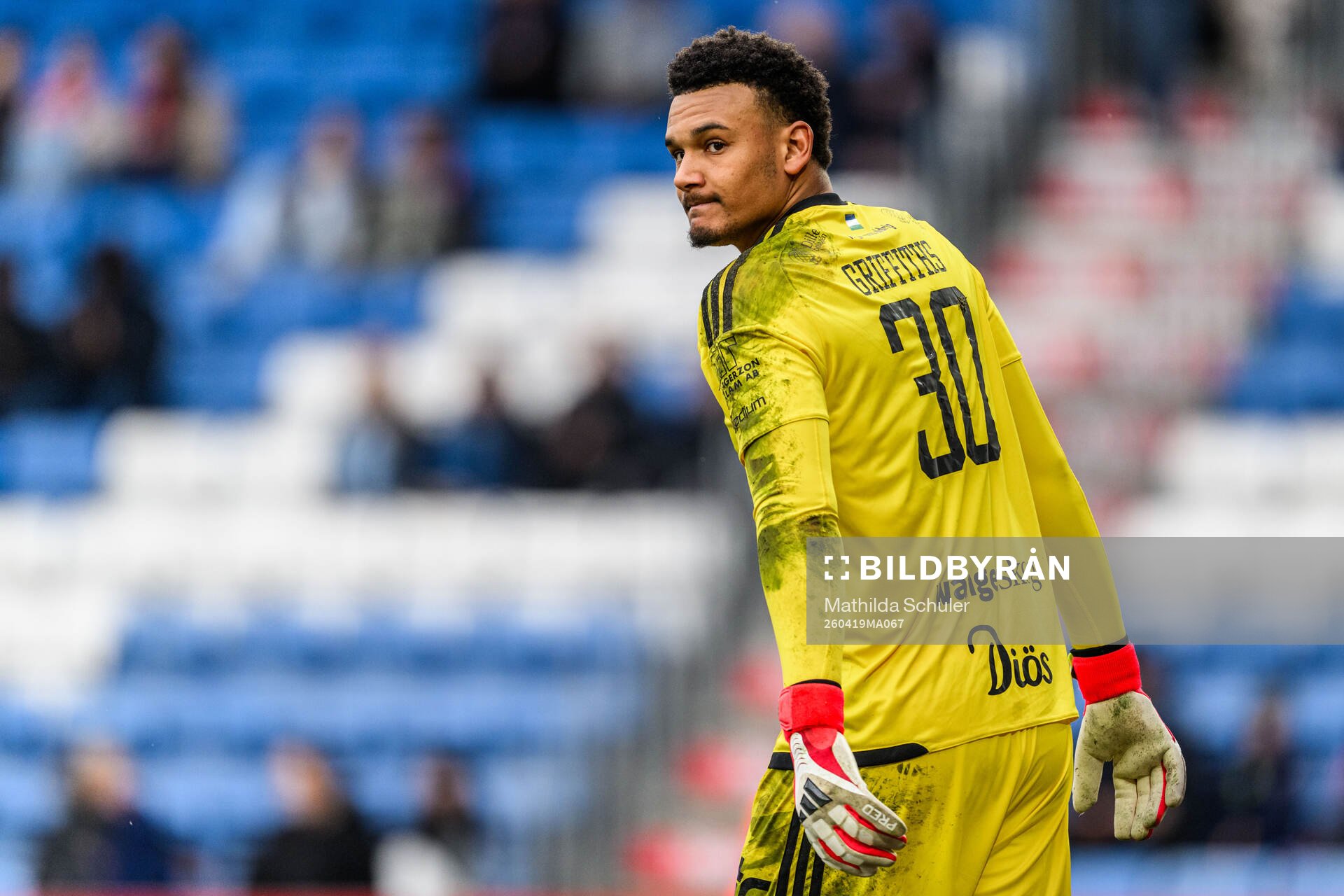 Östersunds målvakt Tyree Griffiths deppar