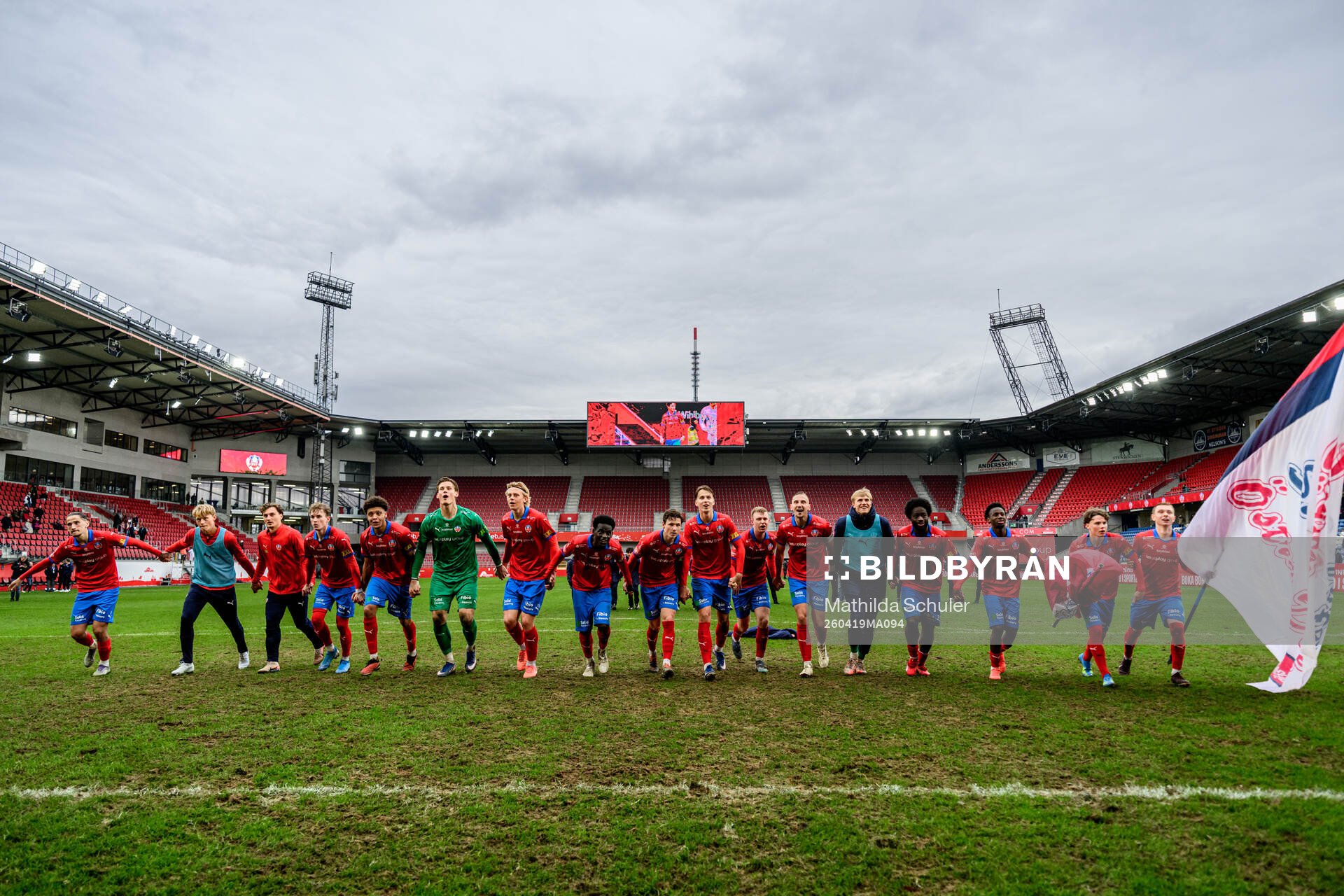 Helsingborgs spelare jublar