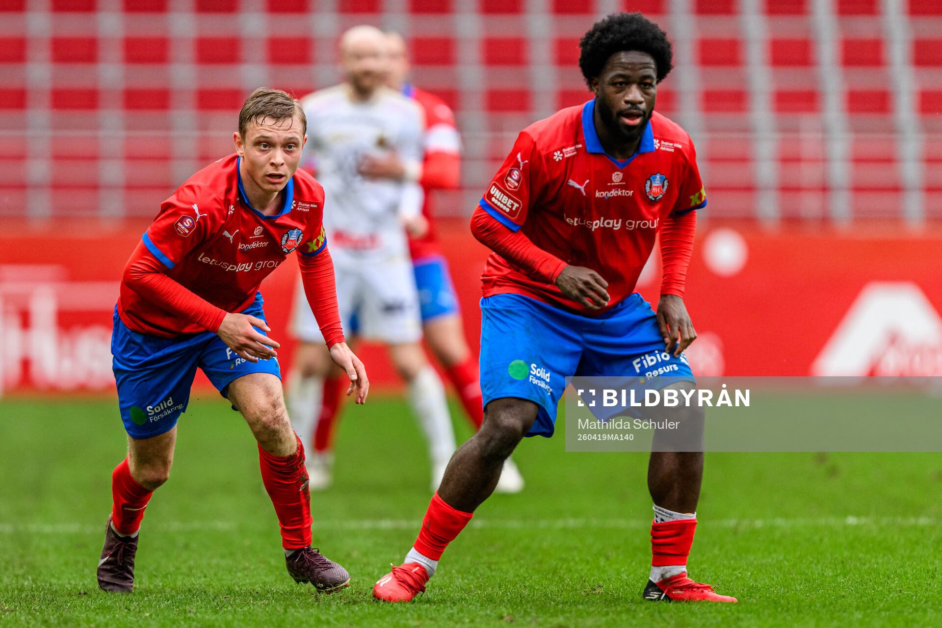 Helsingborgs Jonathan Hasselqvist och Kevin Nyarko