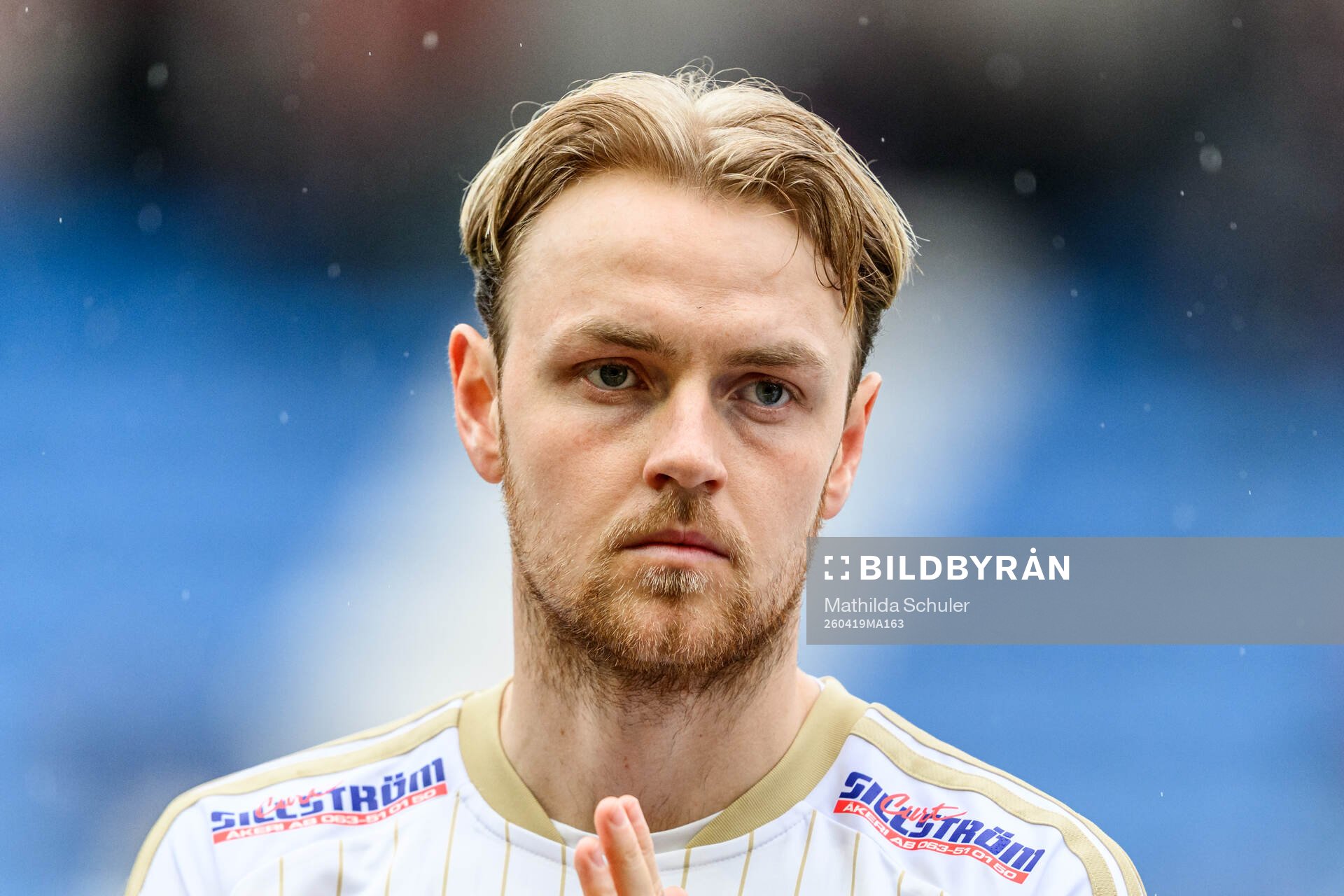 Östersunds Simon Marklund  fotbollsmatchen i Superettan