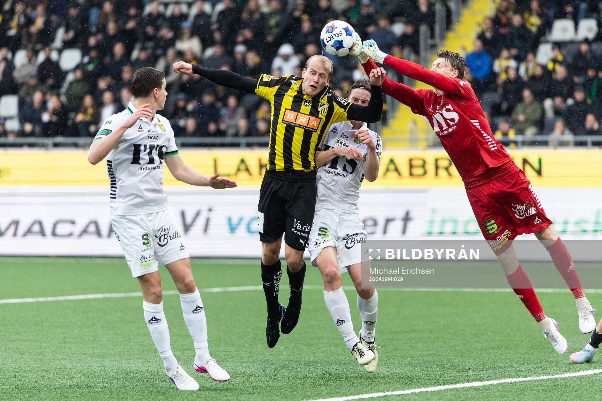 Häckens Harry Hilvenius mot GAIS Oskar Ågren, Robin Frej