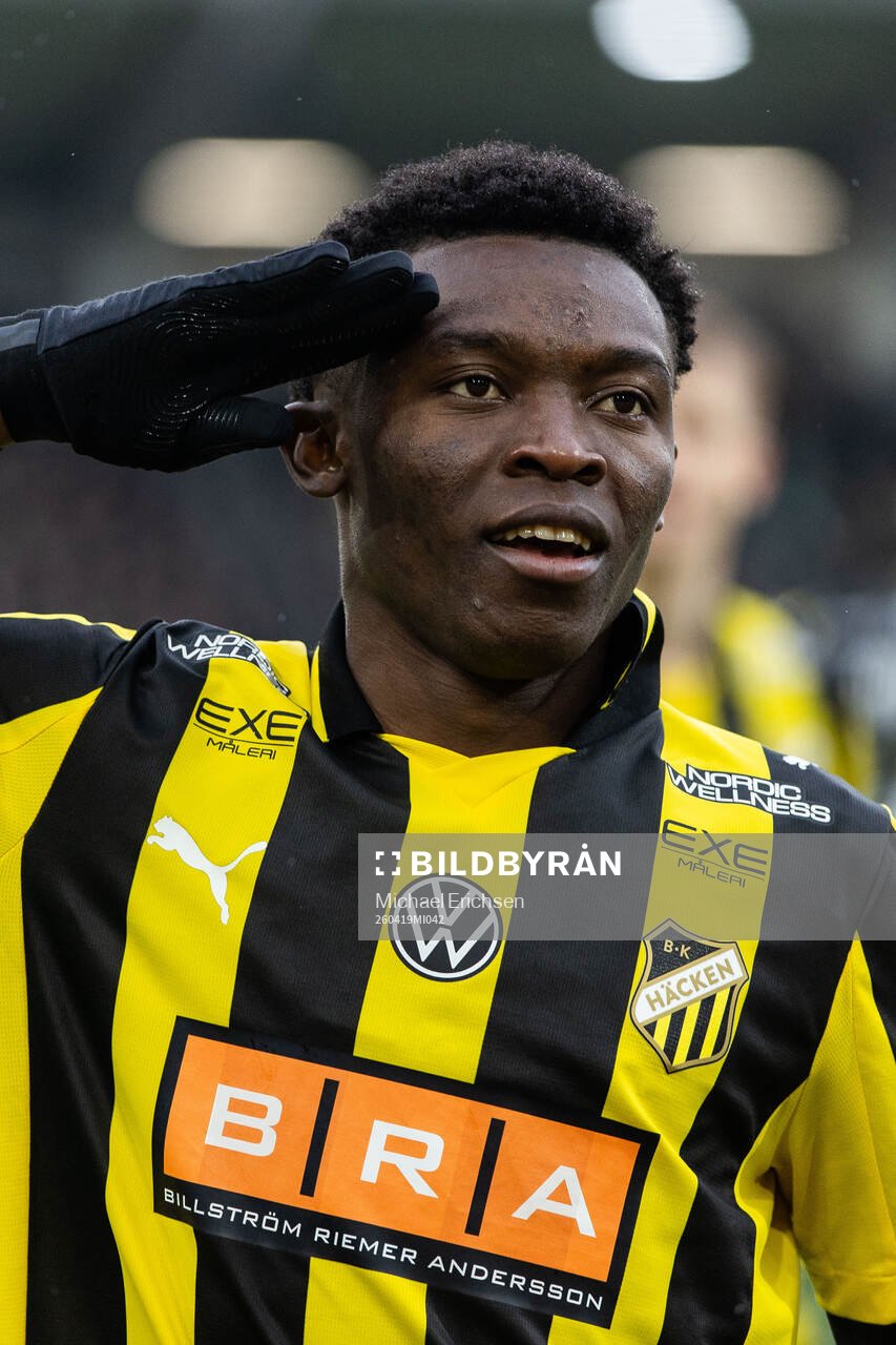 under fotbollsmatchen i Allsvenskan mellan Häcken och GAIS