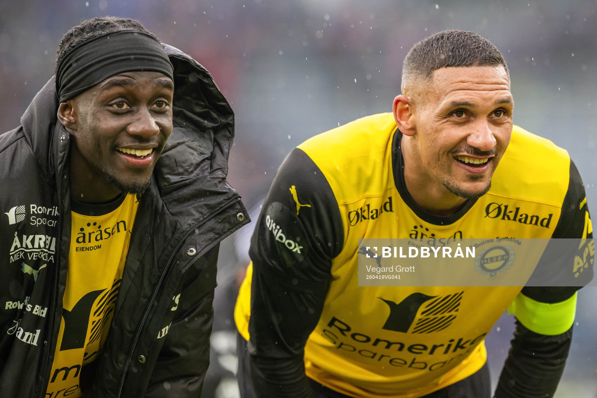 Yaw Paintsil and Ruben Gabrielsen of Lillestrøm