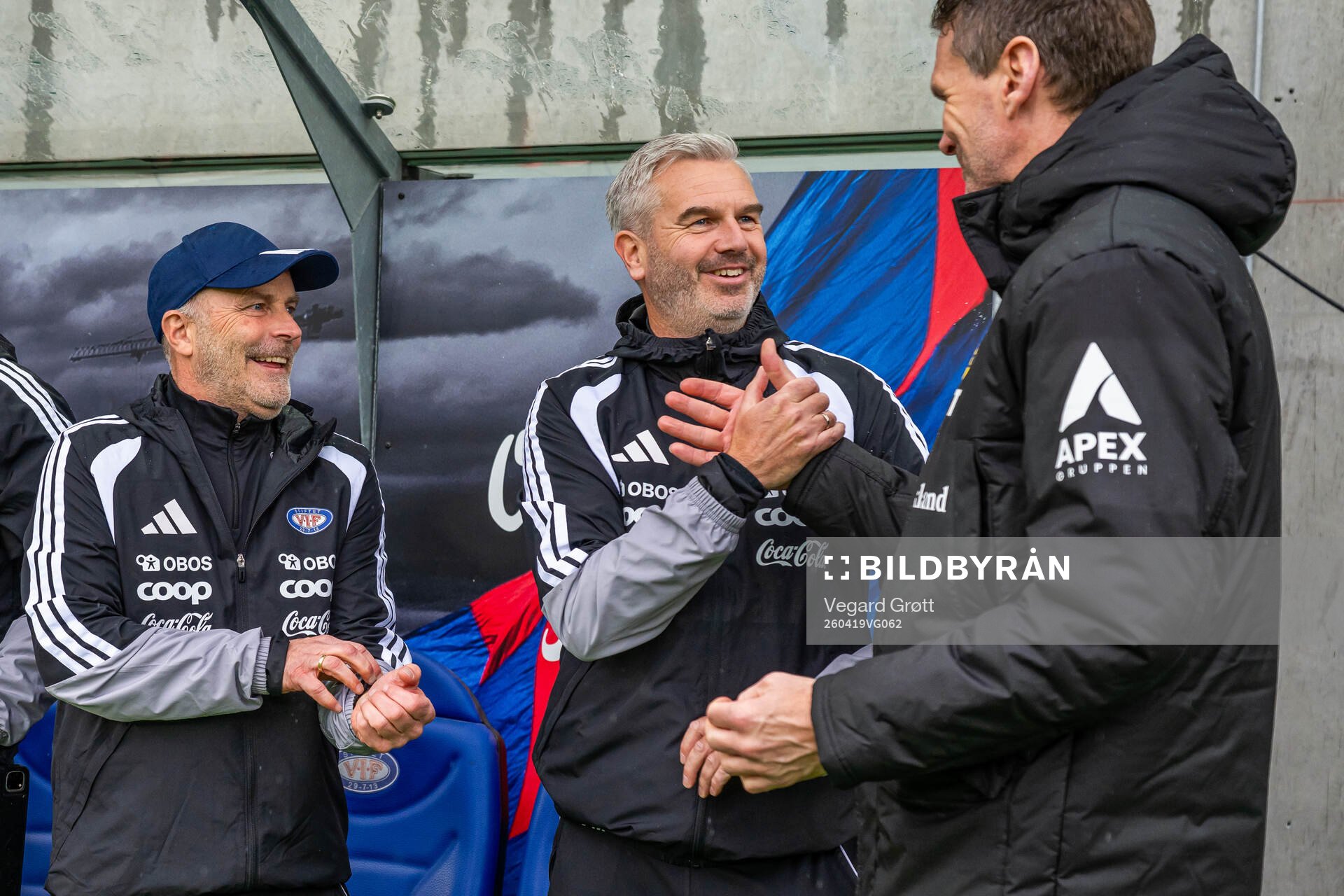 Head coach Geir Bakke of Vålerenga, assistant coach Petter