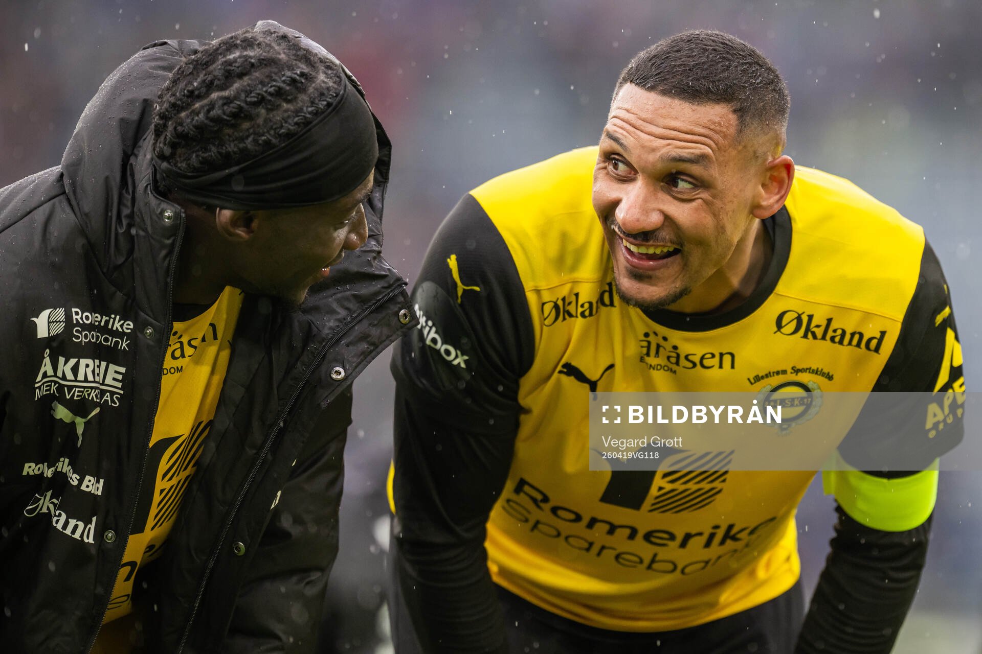 Yaw Paintsil and Ruben Gabrielsen of Lillestrøm