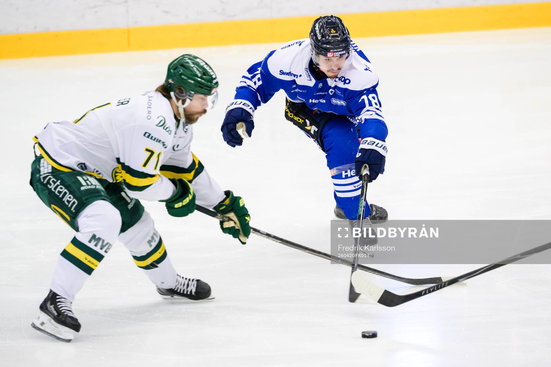 Björklövens Gustav Possler och Karlskogas Leevi Viitala