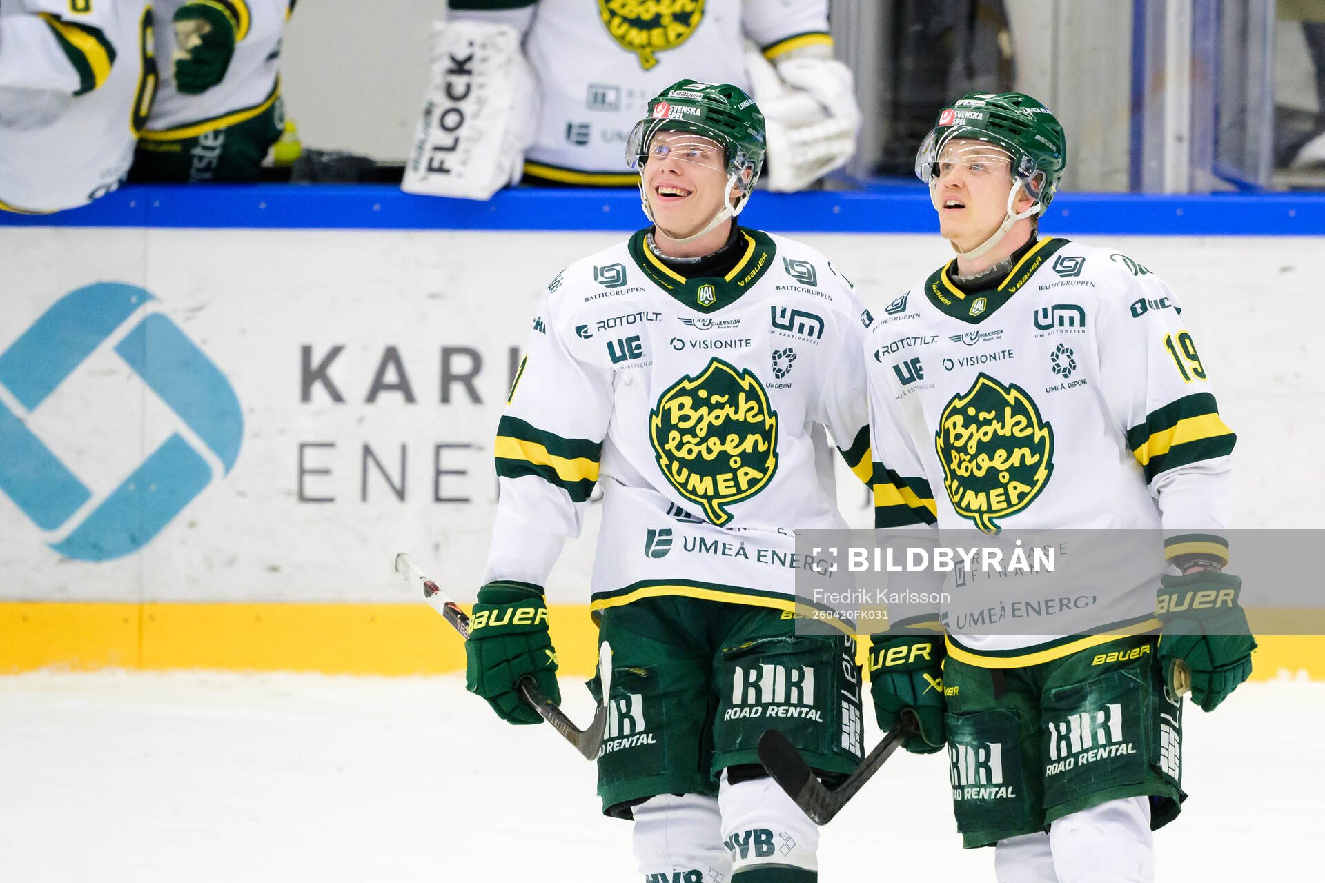 Björklövens Oscar Tellström och Liam Dower Nilsson jublar