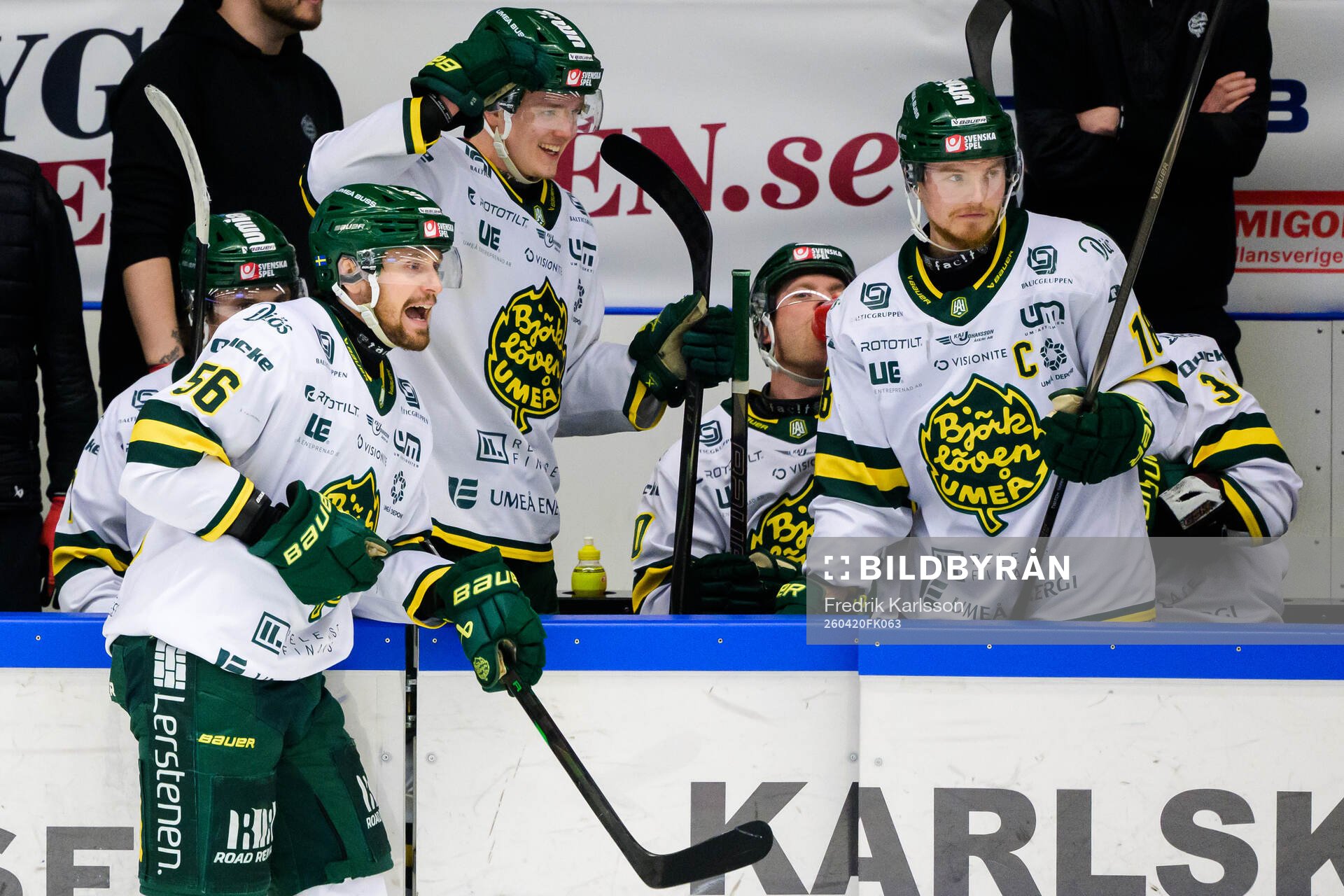 Björklövens Fredrik Forsberg jublar