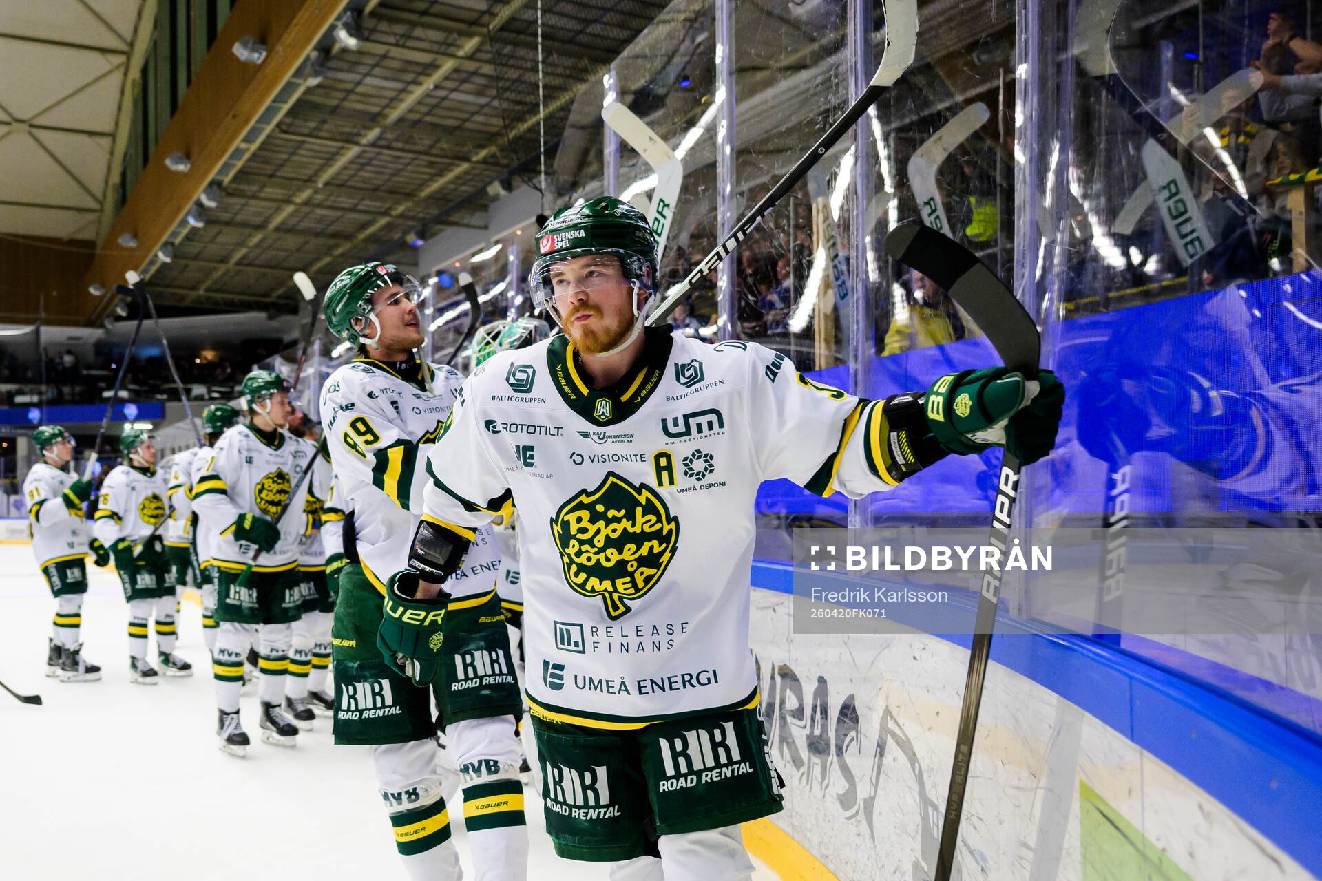 Björklövens Joel Mustonen jublar