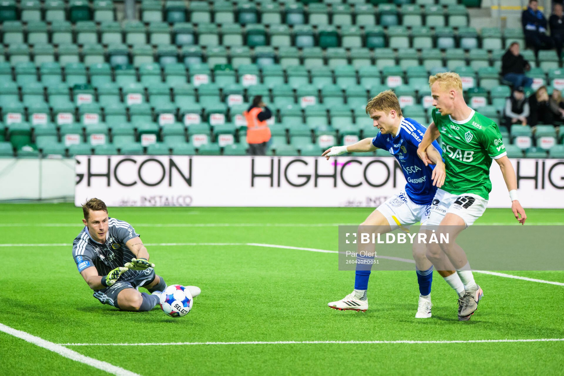 GIF Sundsvalls målvakt Jonas Olsson och Jakob Hedenquist