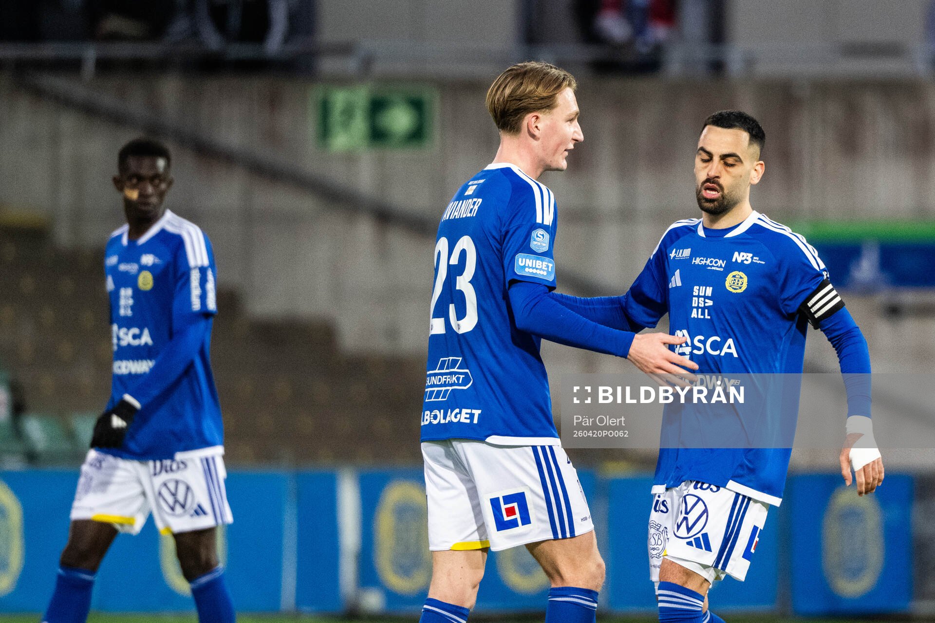 GIF Sundsvalls Hugo Aviander och Marc Manchon jublar