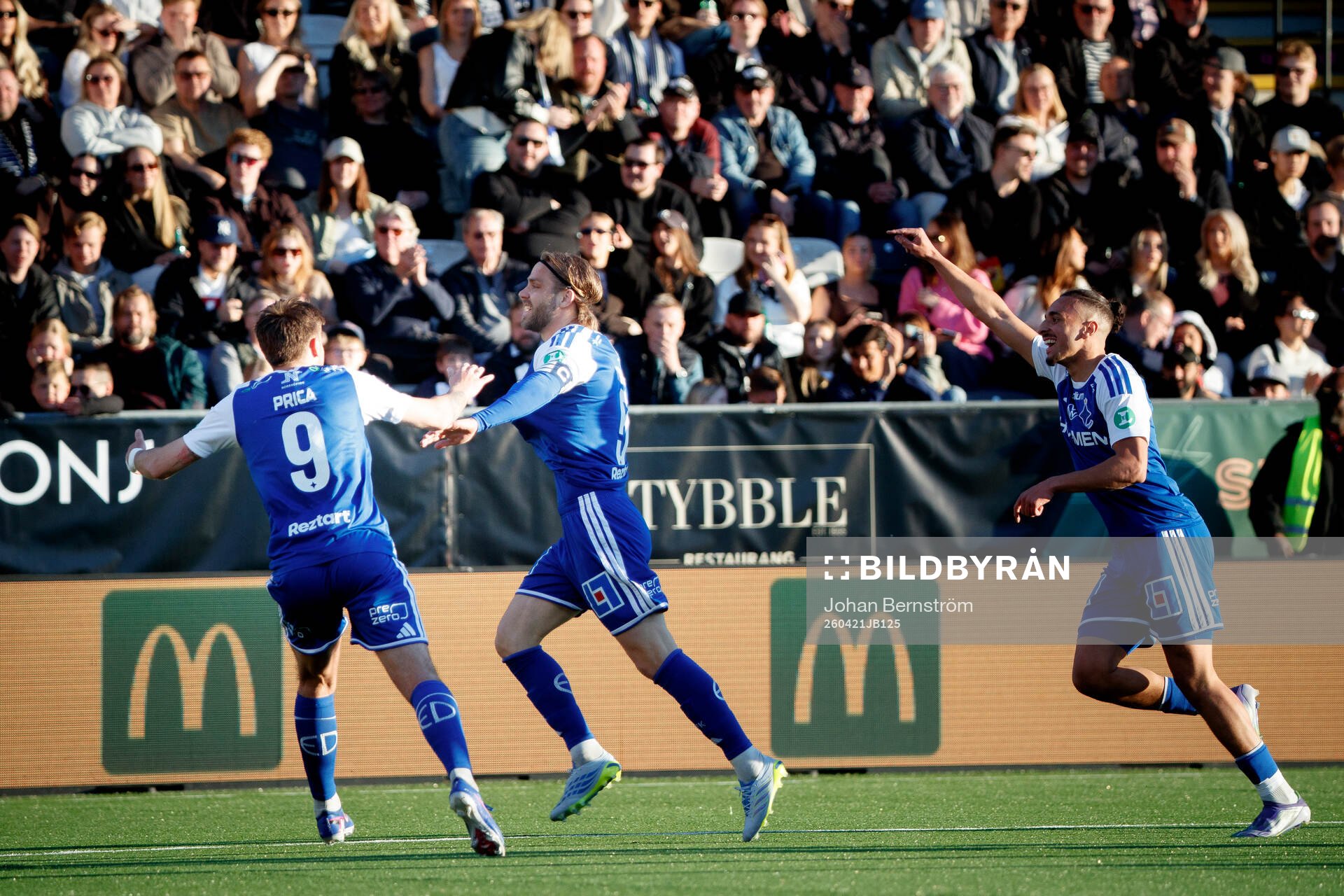 Jubel vid IFK Norrköpings Christoffer Nyman 0-1 mål