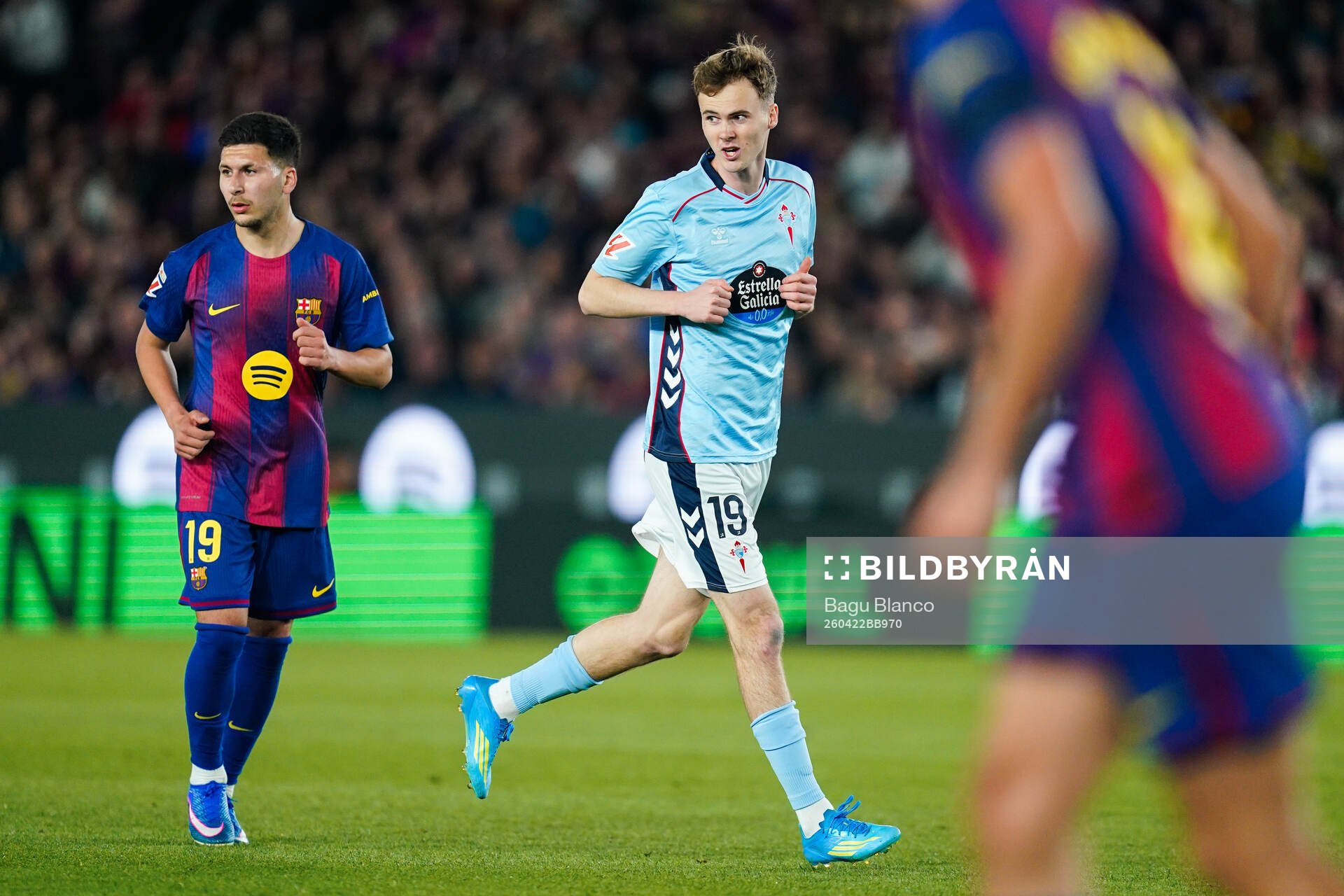 Roony Bardghji of FC Barcelona and Williot Swedberg of