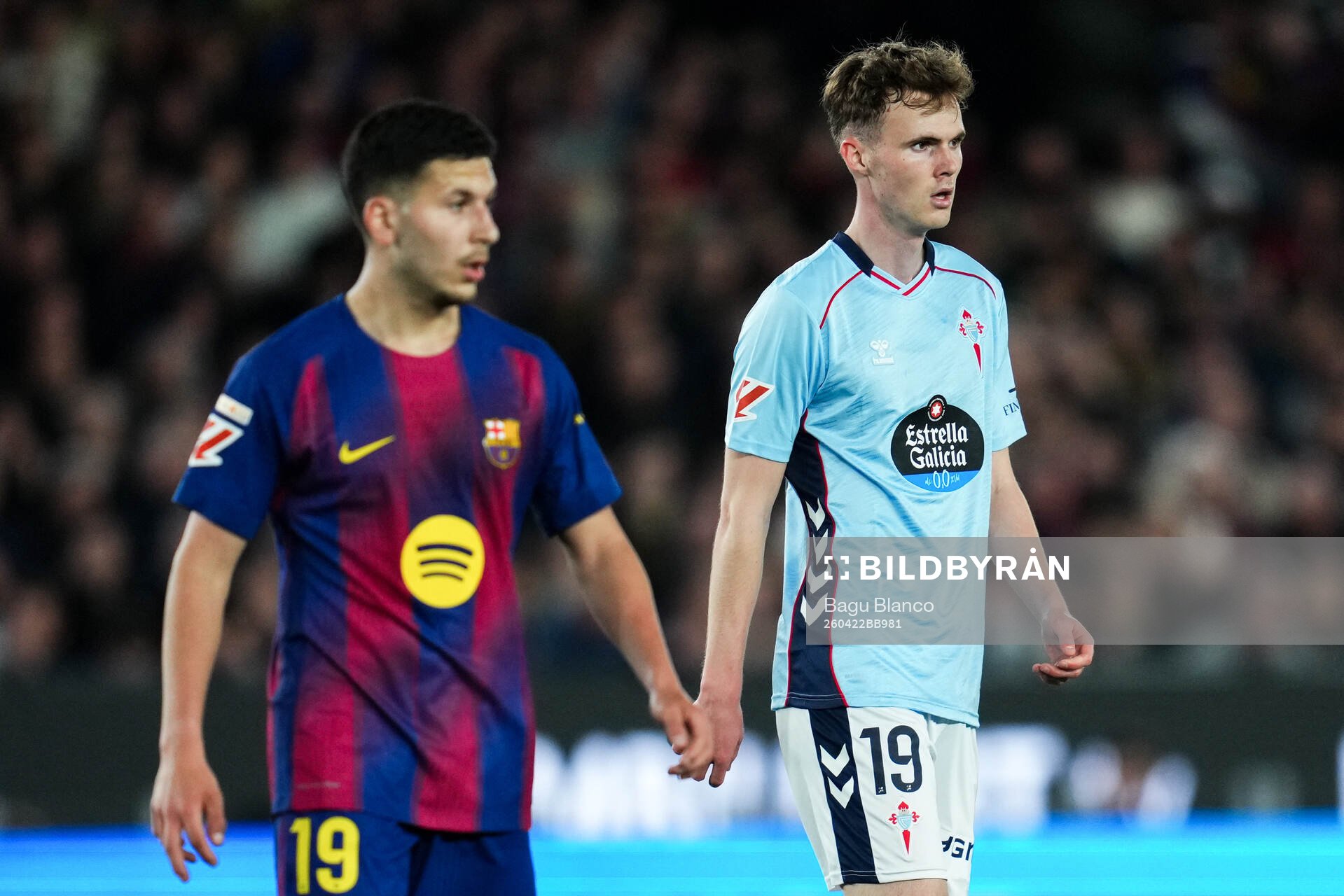 Roony Bardghji of FC Barcelona and Williot Swedberg of
