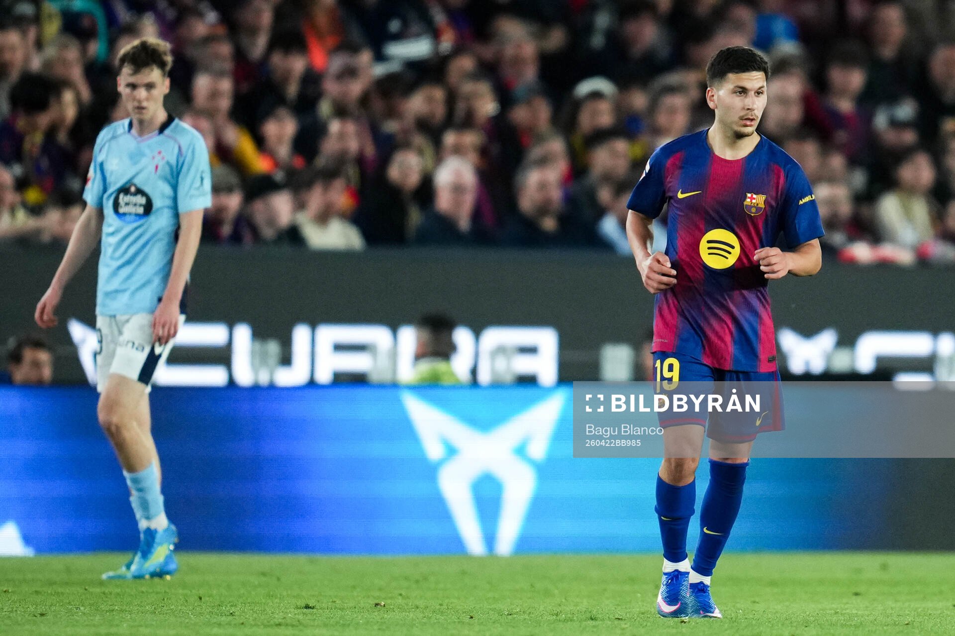Roony Bardghji of FC Barcelona and Williot Swedberg of